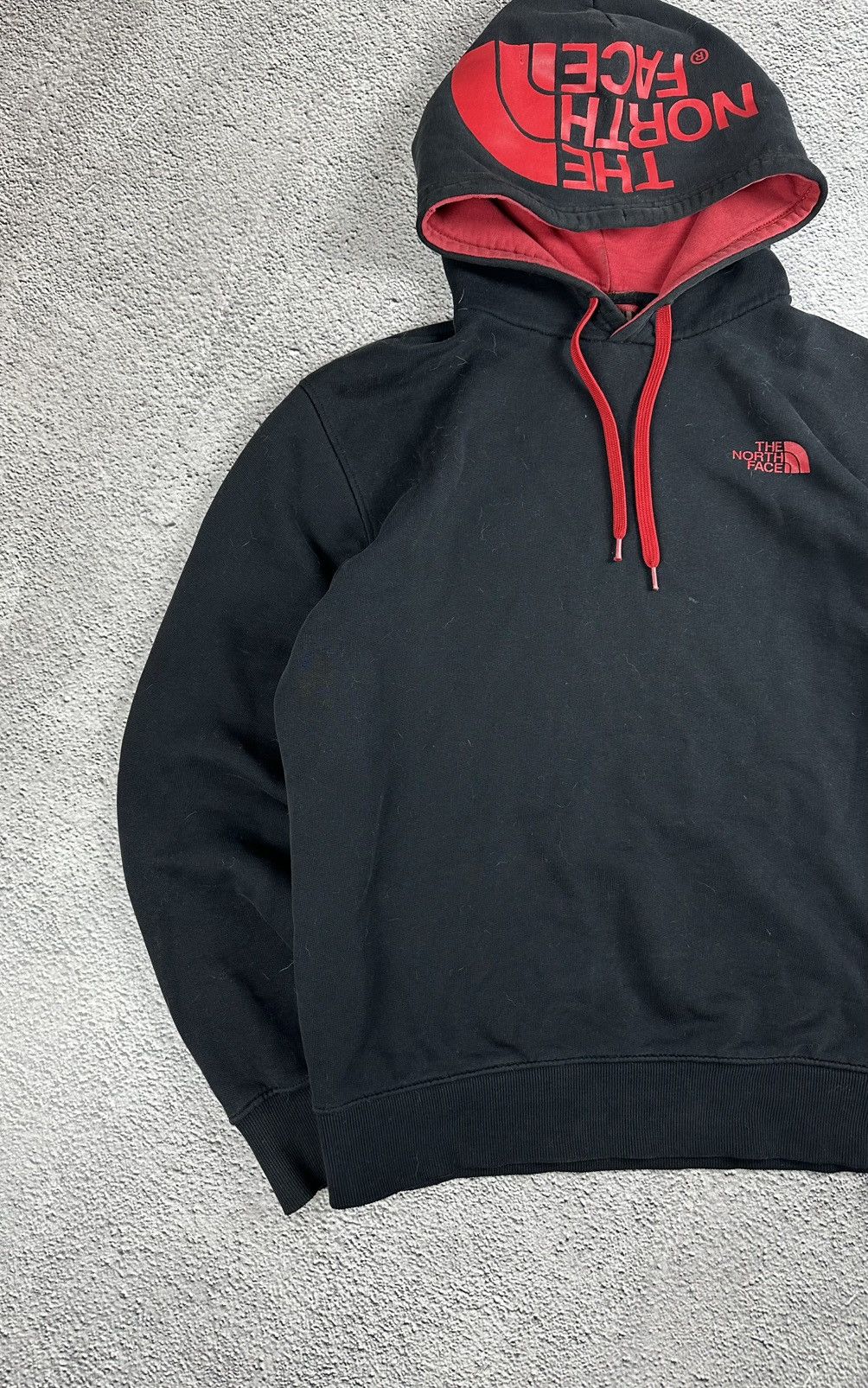 The North Face × Vintage Vintage The North Face Hoodie Faded Distressed Big Logo Y2K Size US L / EU 52-54 / 3 - 3 Thumbnail