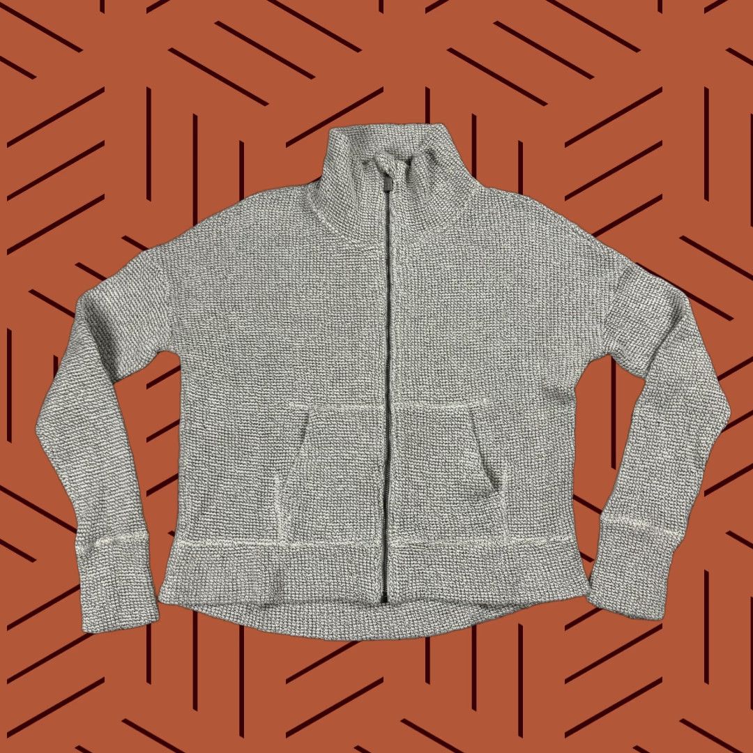 Sweaty Betty SWEATY BETTY Restful Boucle Full-Zip Jacket XS Heathered Gray Womens Activewear Yoga Size XS / US 0-2 / IT 36-38 - 1 Thumbnail