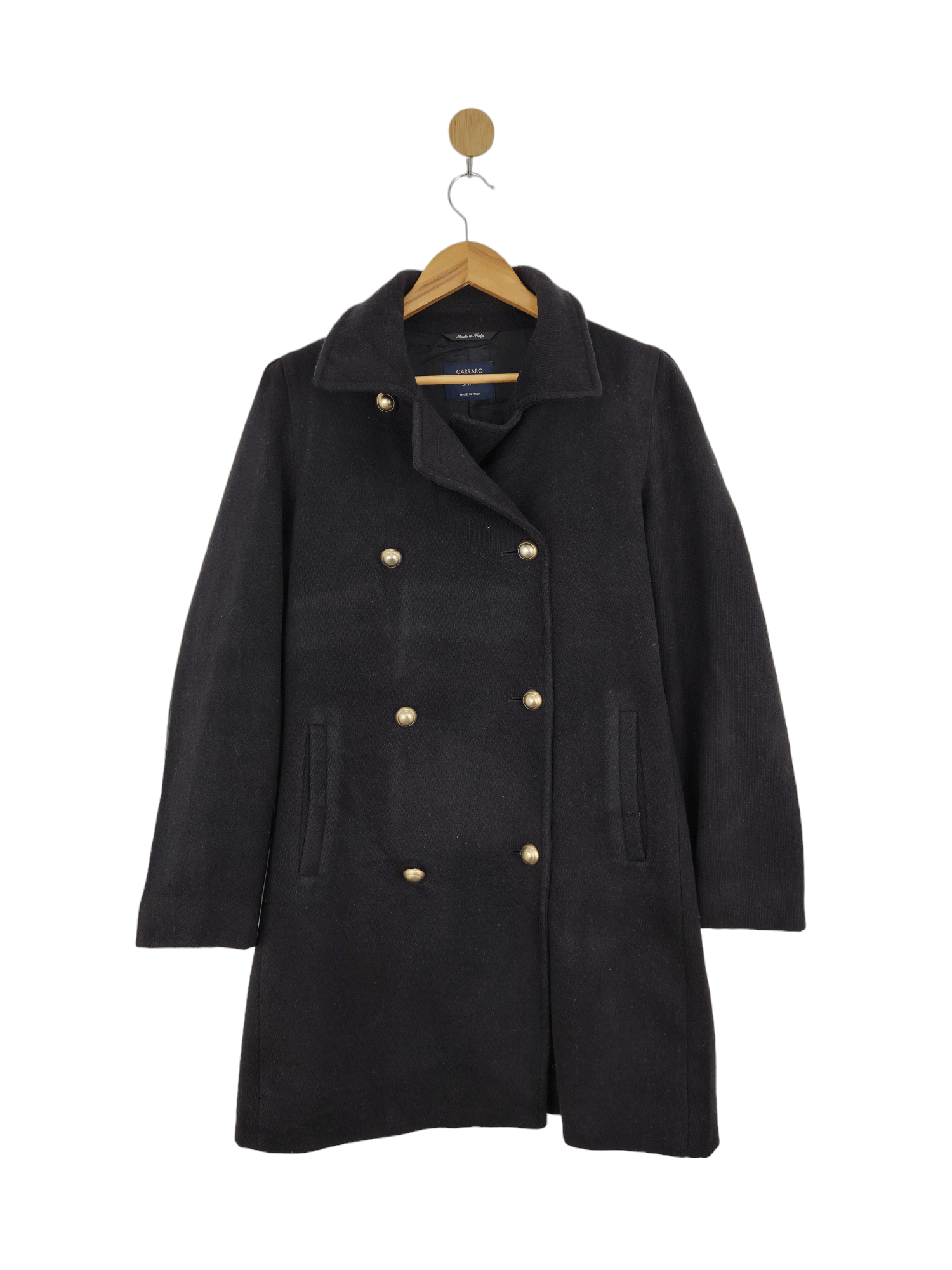 If Six Was Nine Vintage Italian Designer Double Breasted Long Coat MJ0045 Size US S / EU 44-46 / 1 - 1 Thumbnail