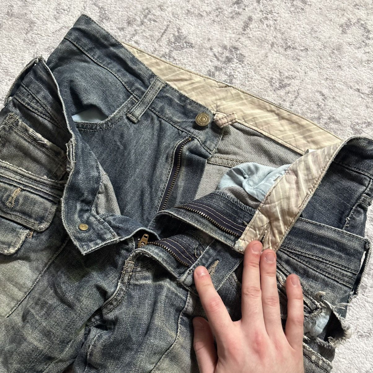 PPFM PPFM Double-Waisted Distressed Denim Blue Jeans | Size S Size US 30 / EU 46 - 7 Thumbnail