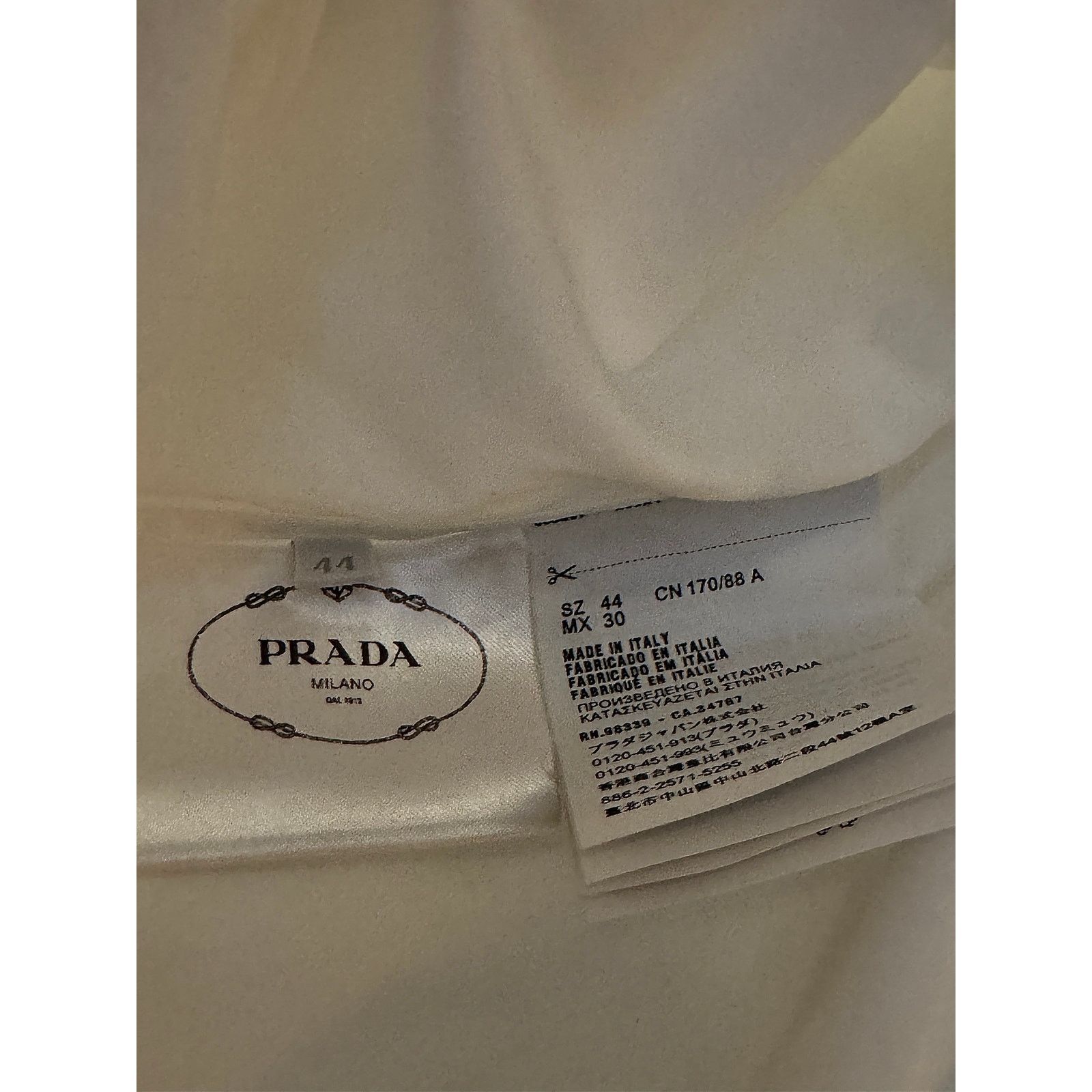 Prada Prada NWT Shoulder-epaulette Cotton-poplin Shirt In White Size US XL / EU 56 / 4 - 4 Thumbnail
