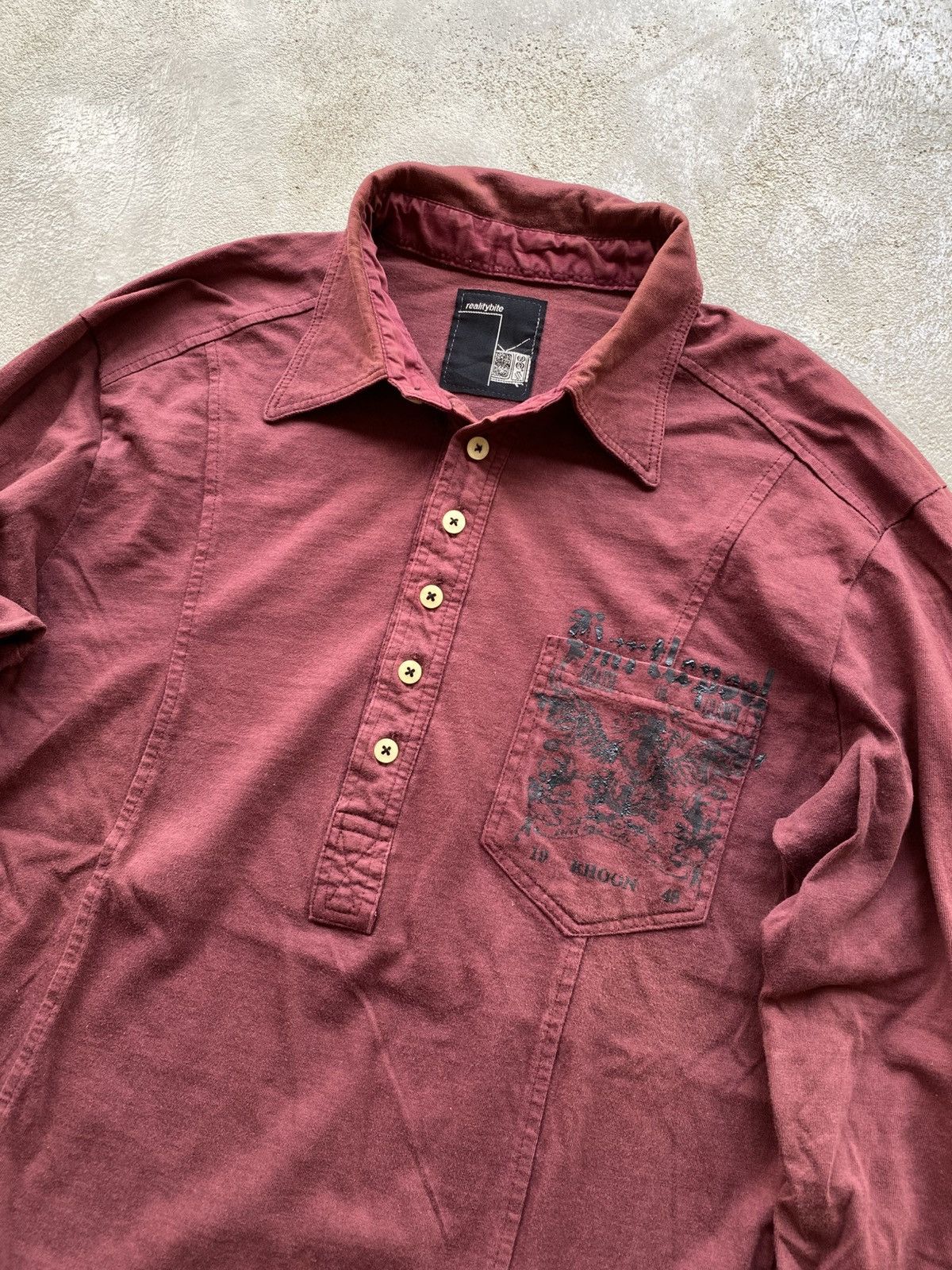 If Six Was Nine × Japanese Brand × Le Grande Bleu (L.G.B.) Realitybite Japanese Poem Grunge Long Sleeve Ifsix Lgb Size US M / EU 48-50 / 2 - 3 Thumbnail