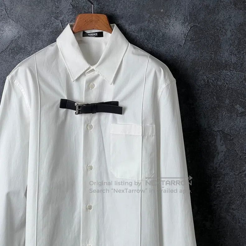 Versace Versace White cotton long-sleeved shirt Size US S / EU 44-46 / 1 - 3 Thumbnail