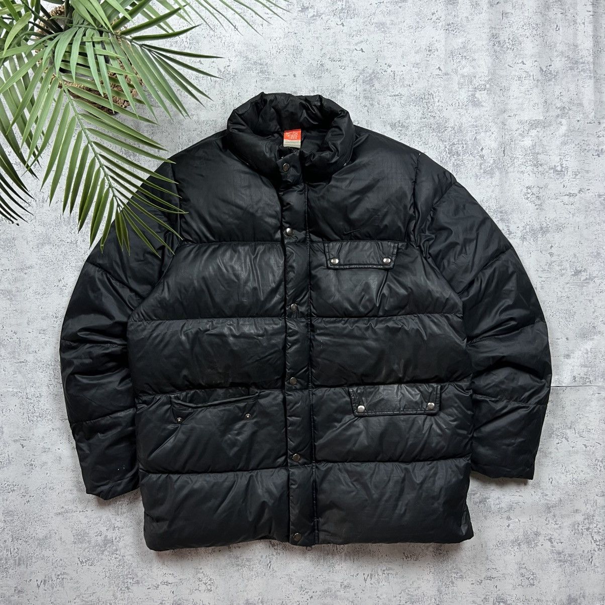 Nike 00s NIKE SWOOSH VINTAGE OVERSIZED DRILL PUFFER DOWN JACKET Size US XL / EU 56 / 4 - 1 Thumbnail