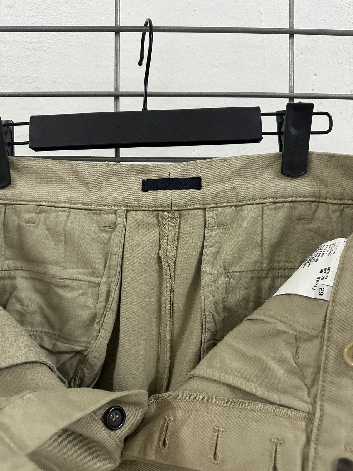Prada Prada SPH07B Cotton Gabardine Trousers (Khaki) Size 29" - 10 Thumbnail