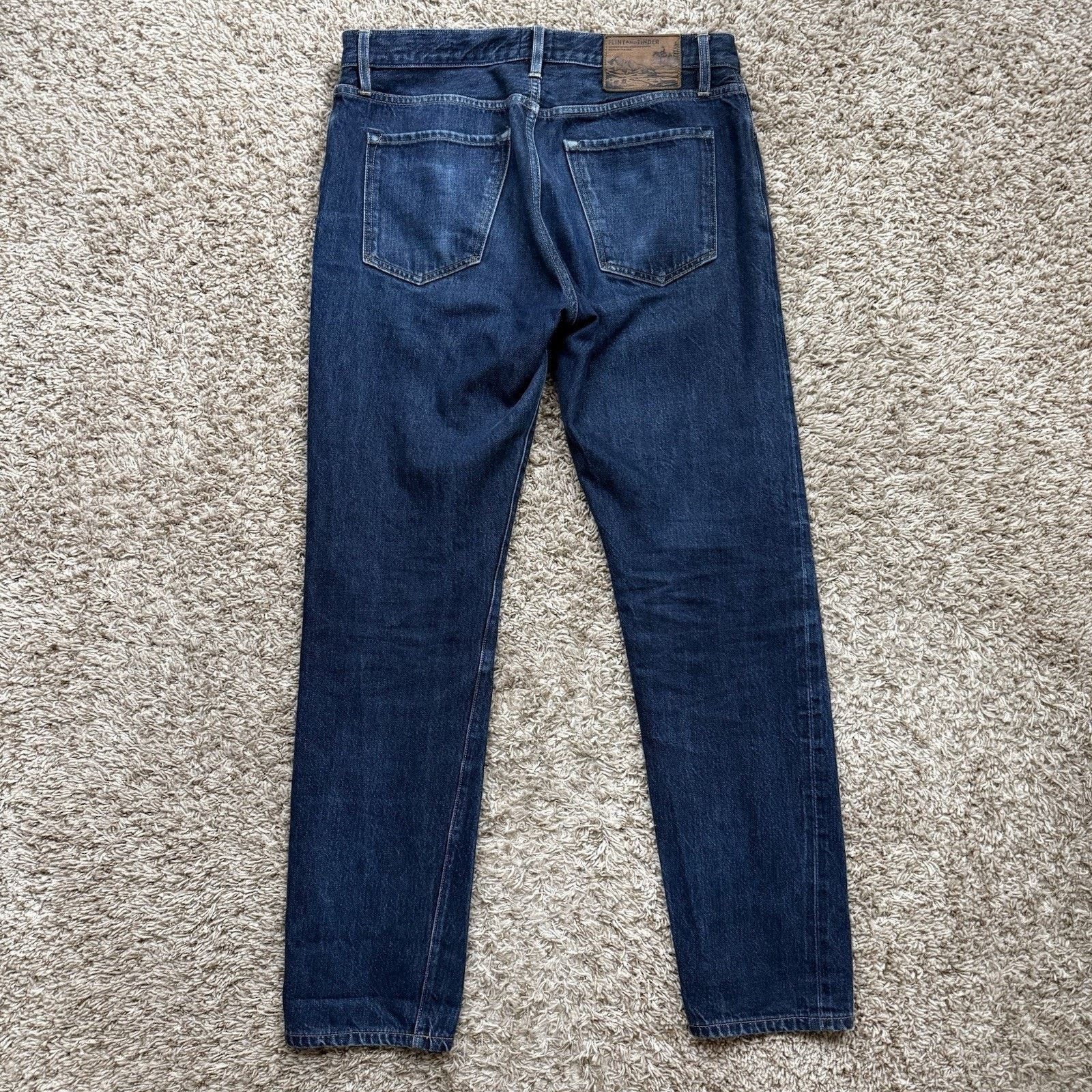 Flint And Tinder Flint And Tinder USA Selvedge Tapered Fit Denim Jeans Pants Size US 32 / EU 48 - 6 Thumbnail