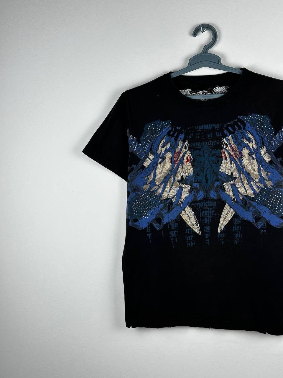 Affliction Y2K Grunge Affliction Angel Skull Knife T Shirt Avant Garde Size US L / EU 52-54 / 3 - 2 Thumbnail