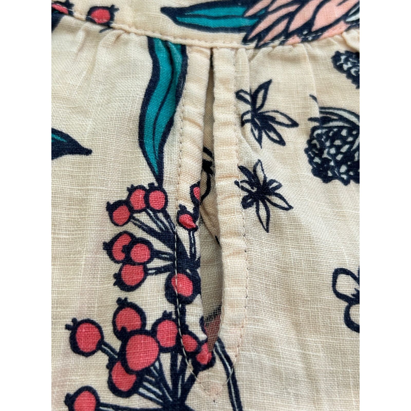 Other Rachel Ashwell Pink Linen Botanical Shift Dress XS Size XS / US 0-2 / IT 36-38 - 9 Thumbnail