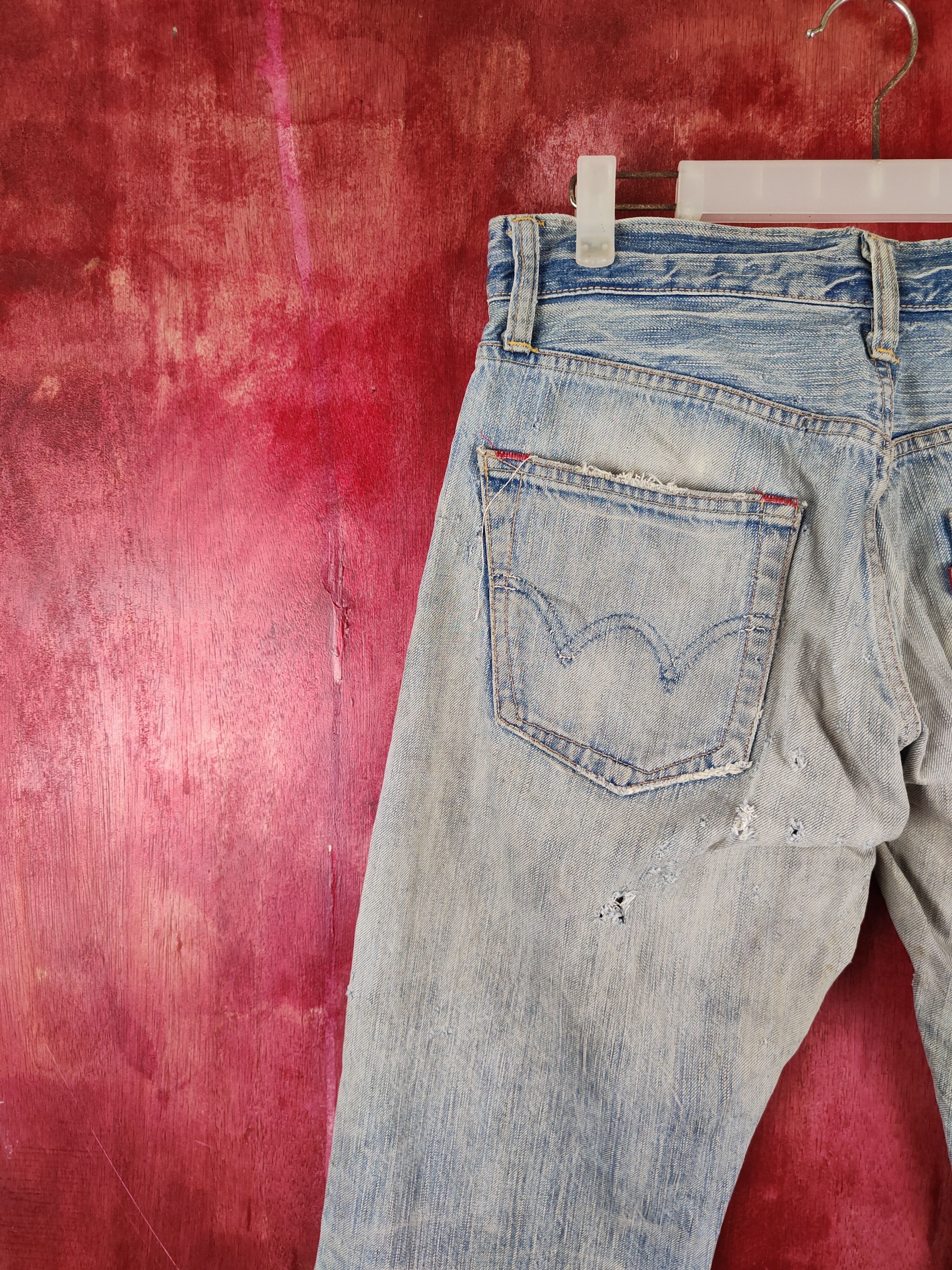 Edwin Edwin Blue Faded vintage Distressed Ripped Jeans #S2128 Size US 30 / EU 46 - 12 Thumbnail