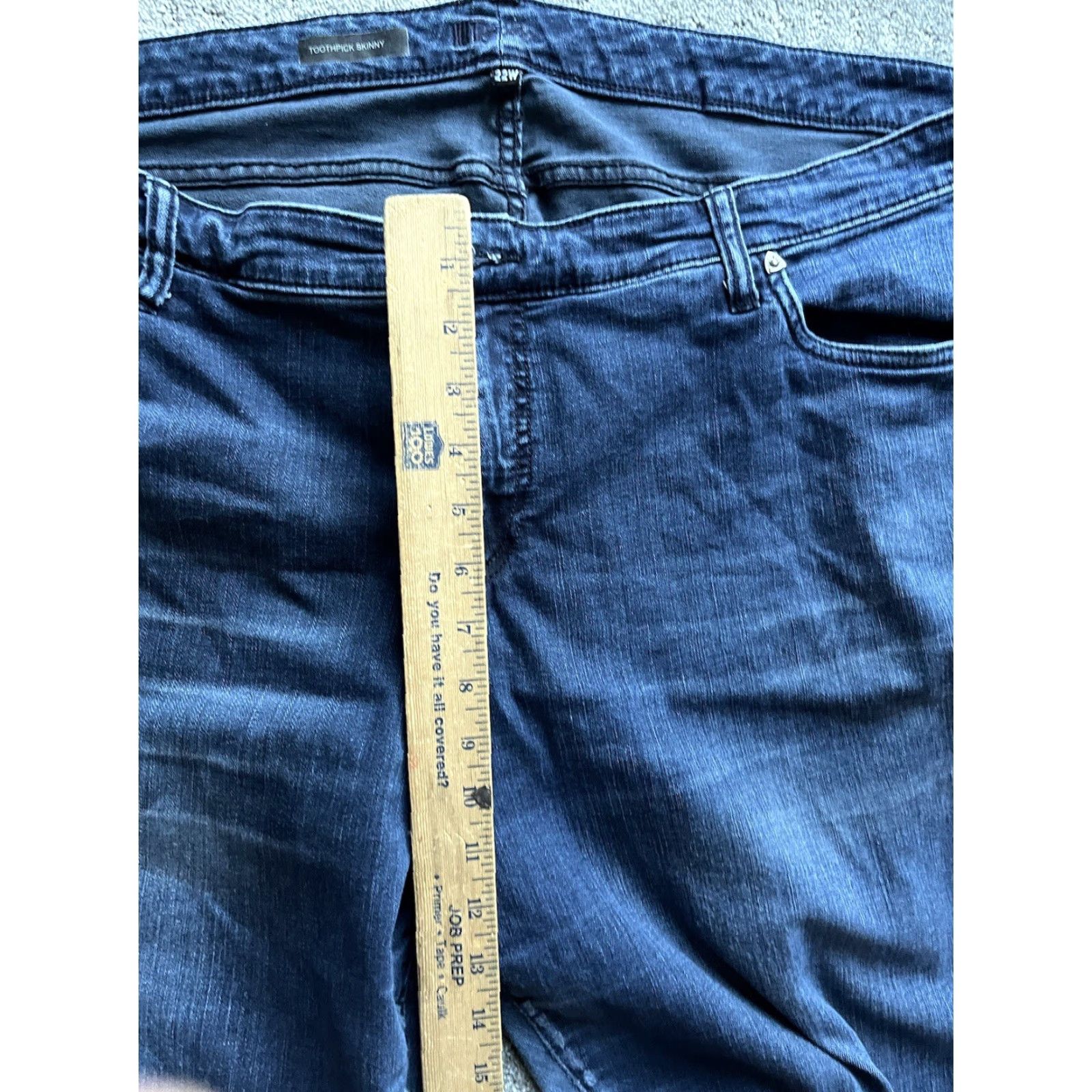 Vintage KUT From the Kloth Jeans Womens 22W Blue High Rise Skinny Dark Wash Stretch Jeans Size 40" / US 18 - 7 Thumbnail