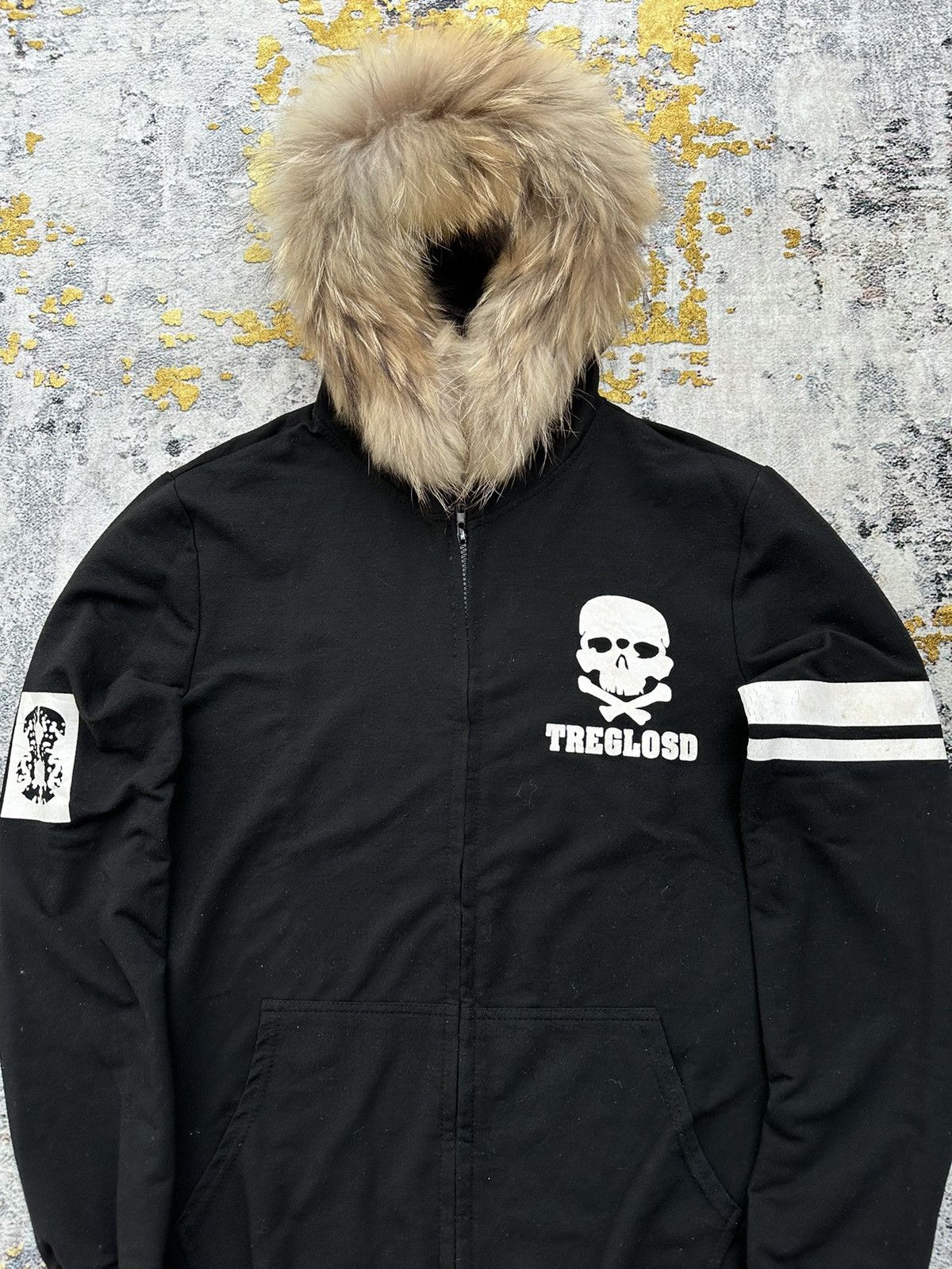 20471120 2000s DEPARTURE RSPIDLY SKULL NUMBER 7 FUR HOODIE LGB STYLE Size US M / EU 48-50 / 2 - 3 Thumbnail