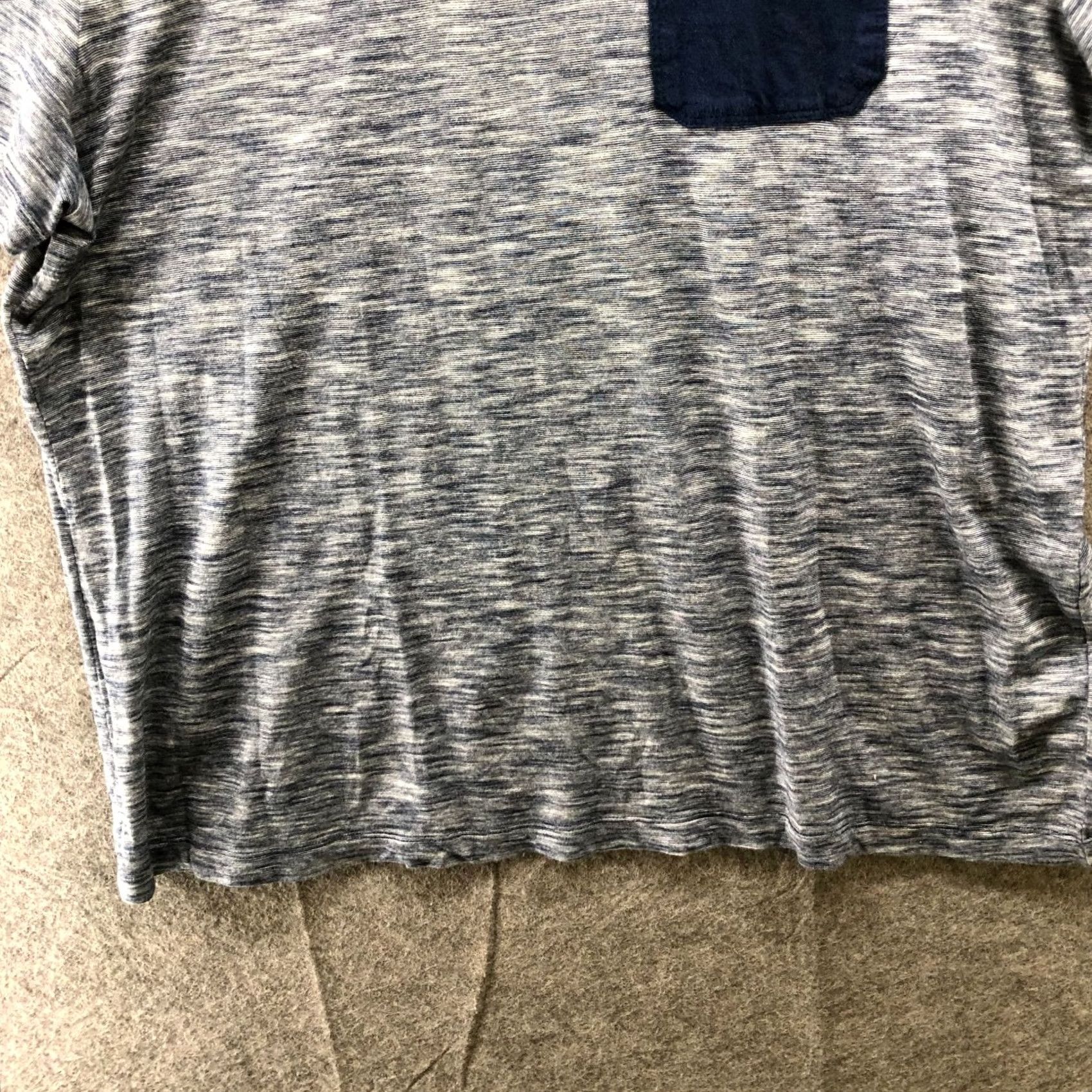 Banana Republic Banana Republic Essential Tee Men XL Blue Short Sleeve T Shirt Heathered Cotton Jersey Pocket Logo Striped Casual Classic Size US XL / EU 56 / 4 - 8 Thumbnail