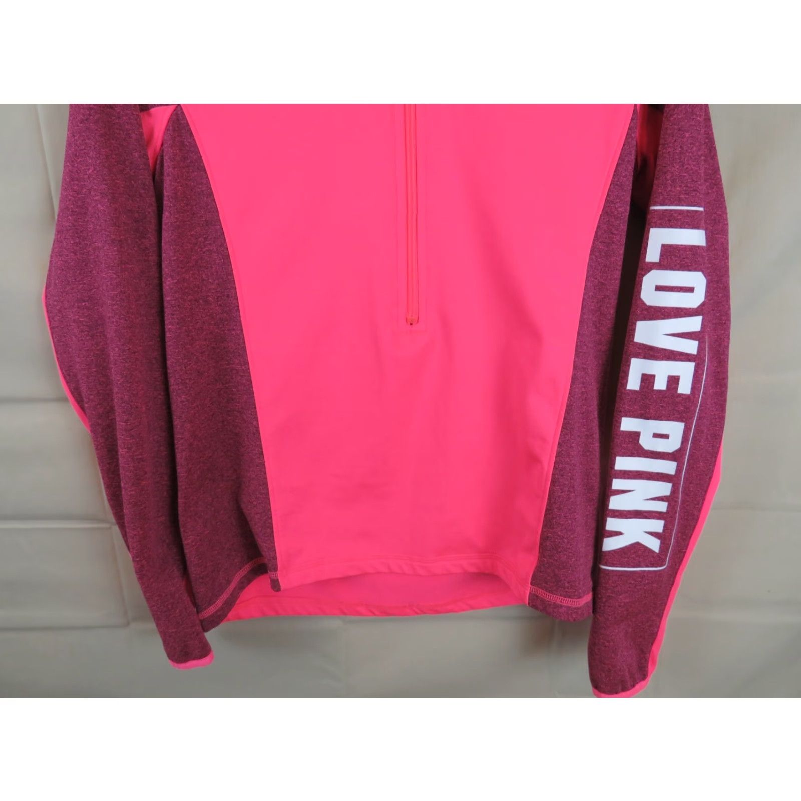 Pinko VINTAGE Love Pink performance red Pull over 1/2 Zip M Ladies shirt Soft valentines day Size M / US 6-8 / IT 42-44 - 2 Thumbnail