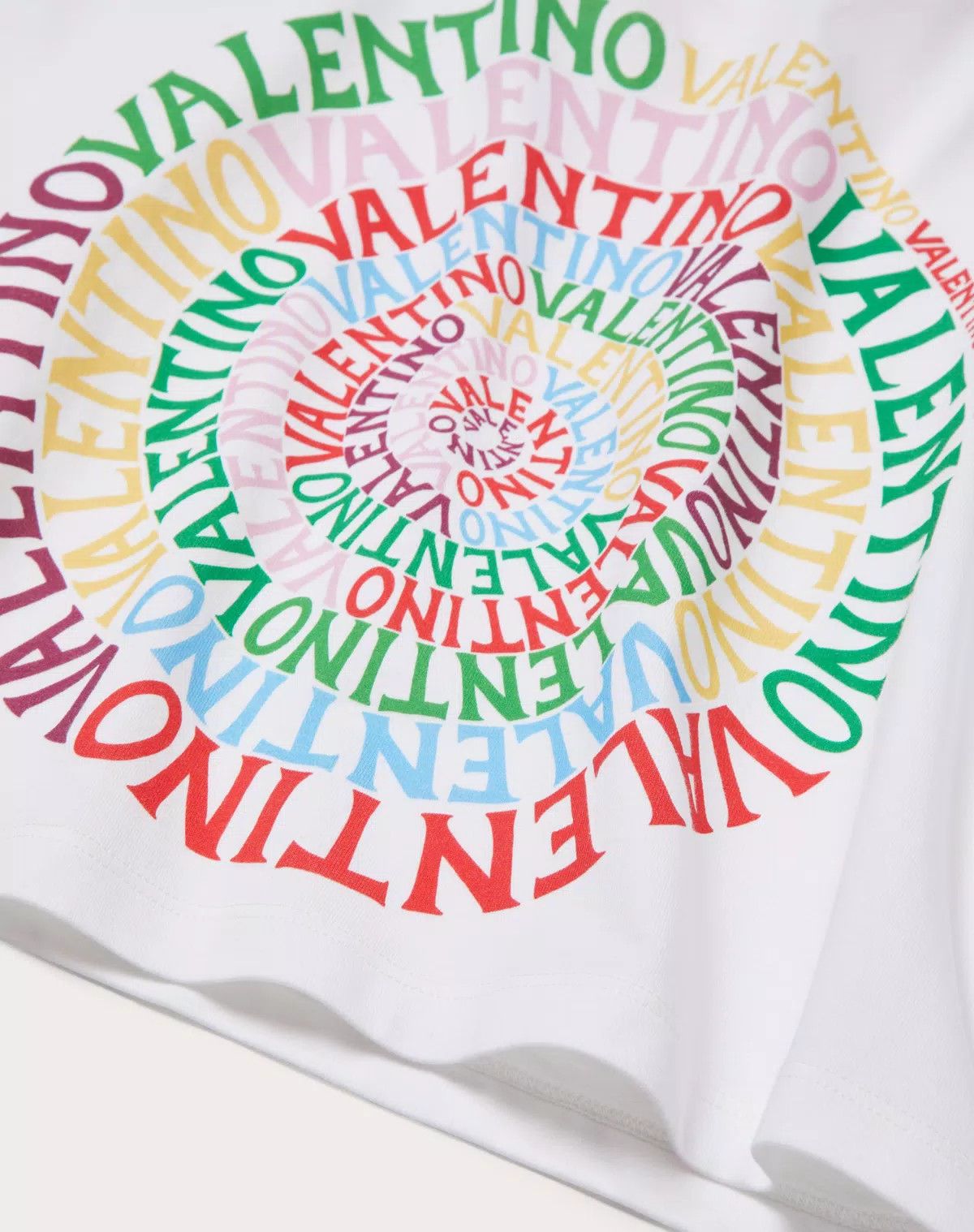 Valentino o1s1wg110625 Loop Jersey T-Shirt in White Size M / US 6-8 / IT 42-44 - 7 Thumbnail