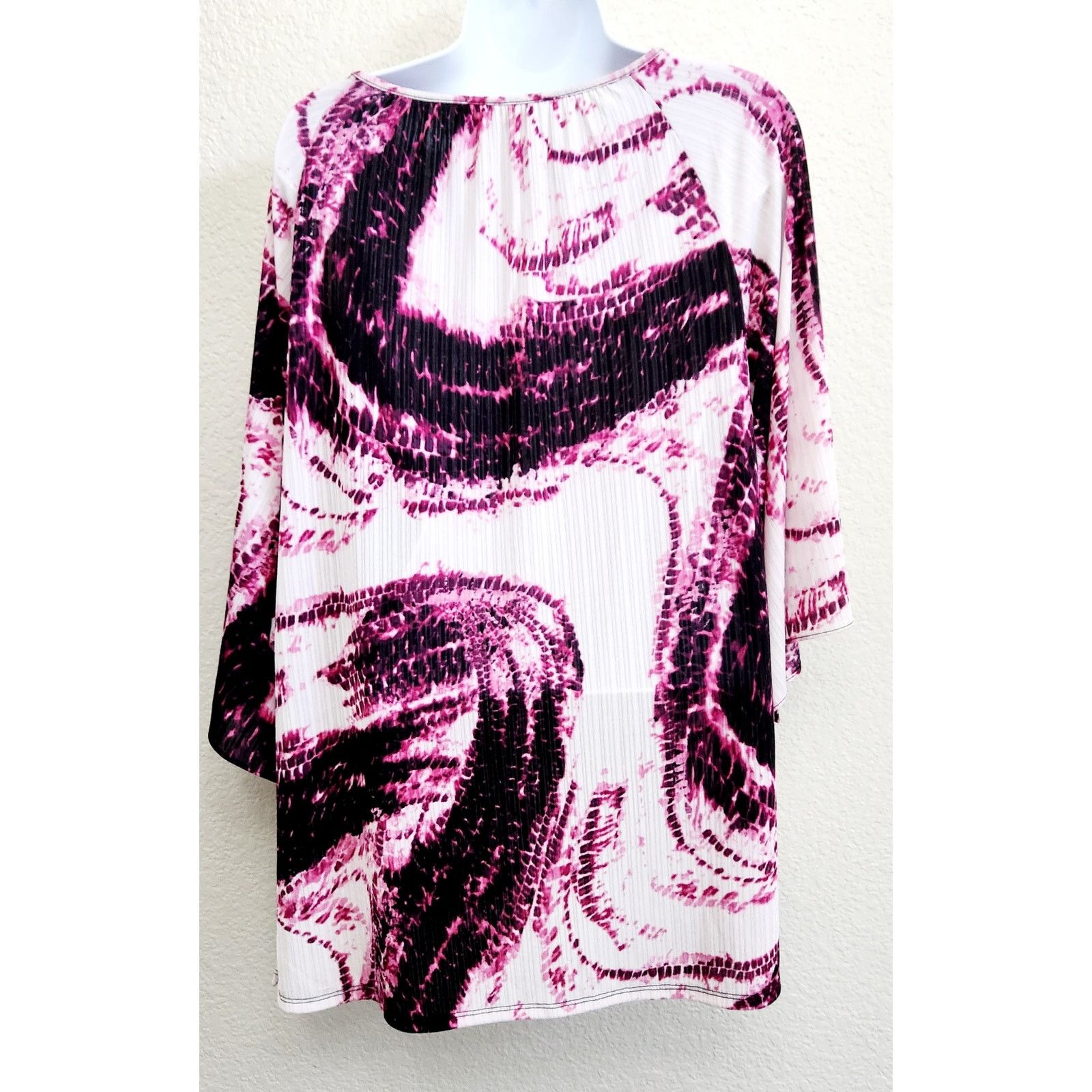 Other Dana Buchman Purple Pink White Tie Dye Top Large Lightweight Size L / US 10 / IT 46 - 4 Thumbnail