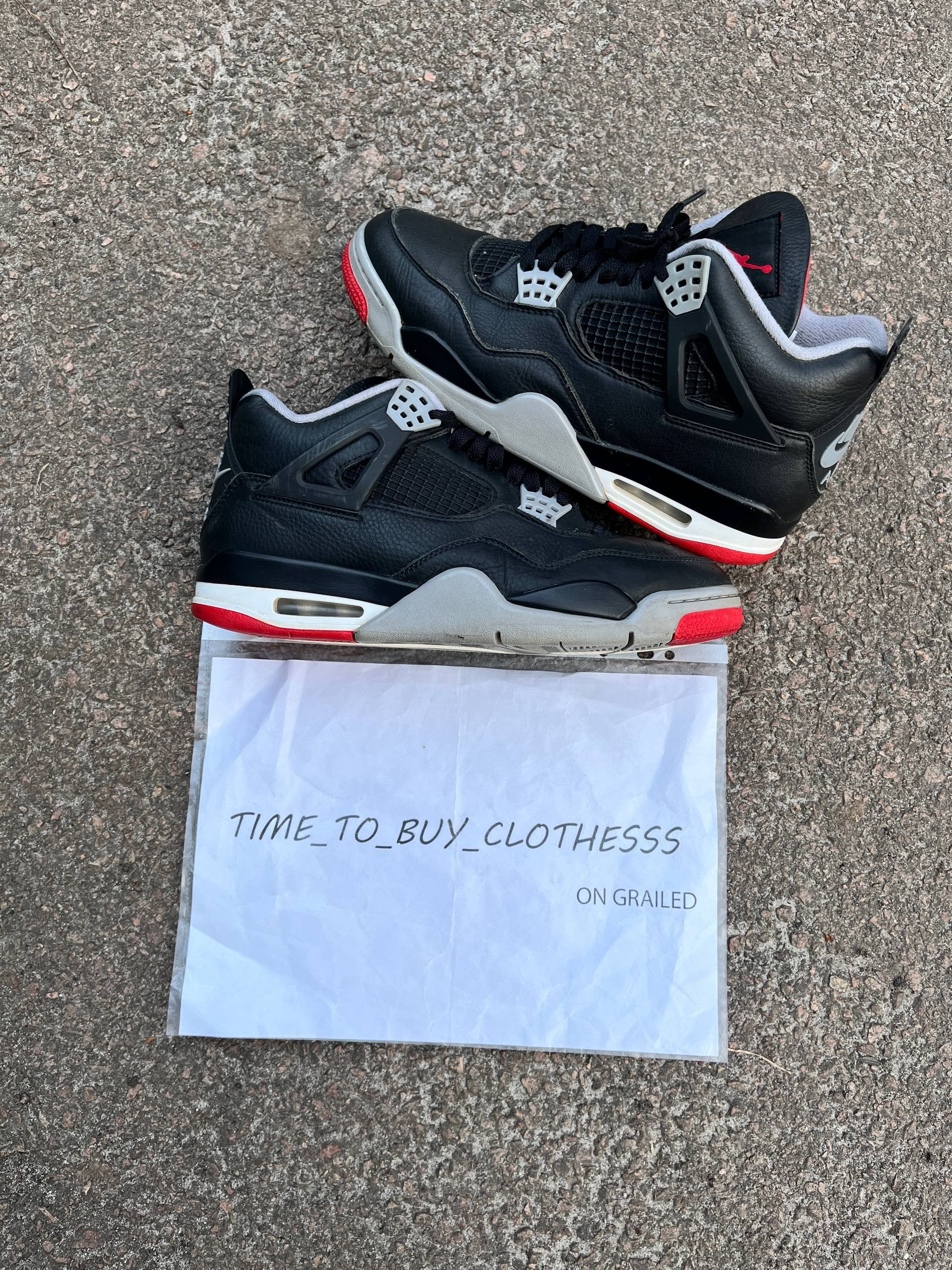 Jordan Brand Air Jordan 4 Retro Bred Reimagined FV5029-006 Size US 9.5 / EU 42-43 - 3 Thumbnail