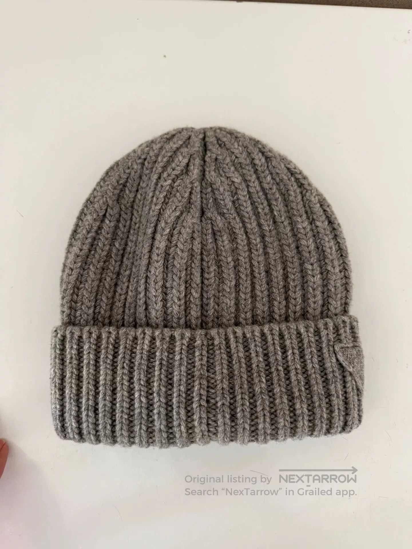 Prada Prada Gray Wool Knit Hat. Size ONE SIZE - 2 Thumbnail