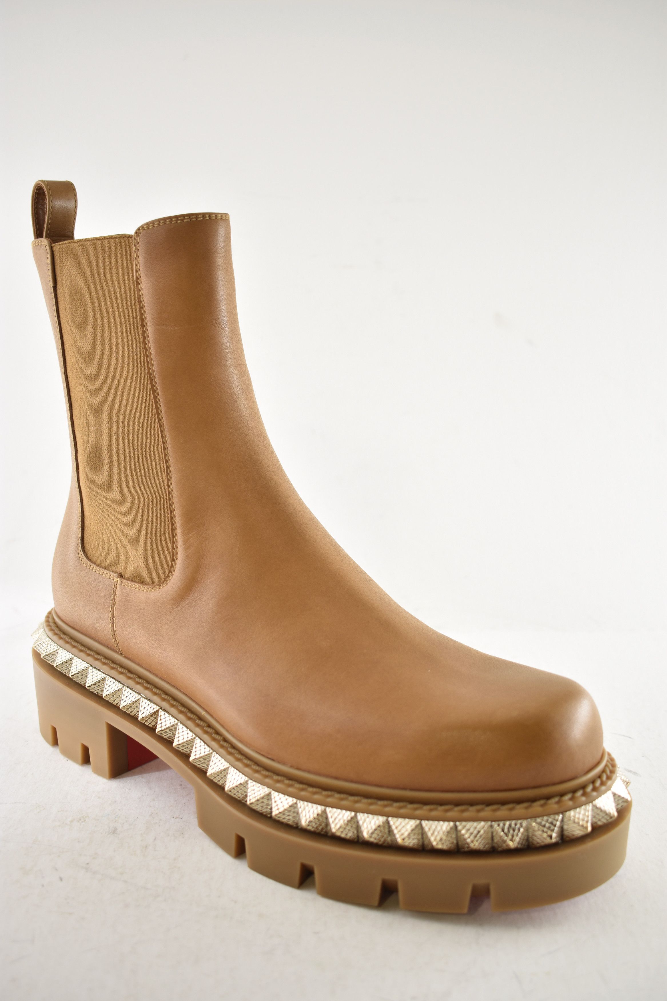 Christian Louboutin St Emilia Pyraclou Flat Terra Brown Chelsea Lug Boot 38 Size US 8 / IT 38 - 7 Thumbnail
