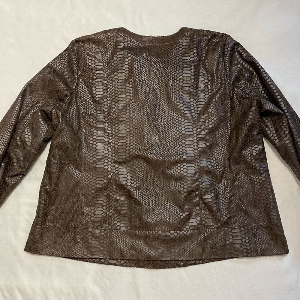 Other Dana Buchman Brown Snake Print Jacket Size 2X Size XXL / US 16-18 / IT 52-54 - 4 Thumbnail