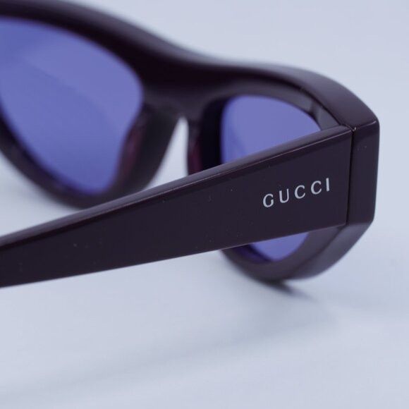 Gucci 🕶️ New Gucci GG1919S 007 Plum/Violet Sunglasses Size ONE SIZE - 9 Thumbnail