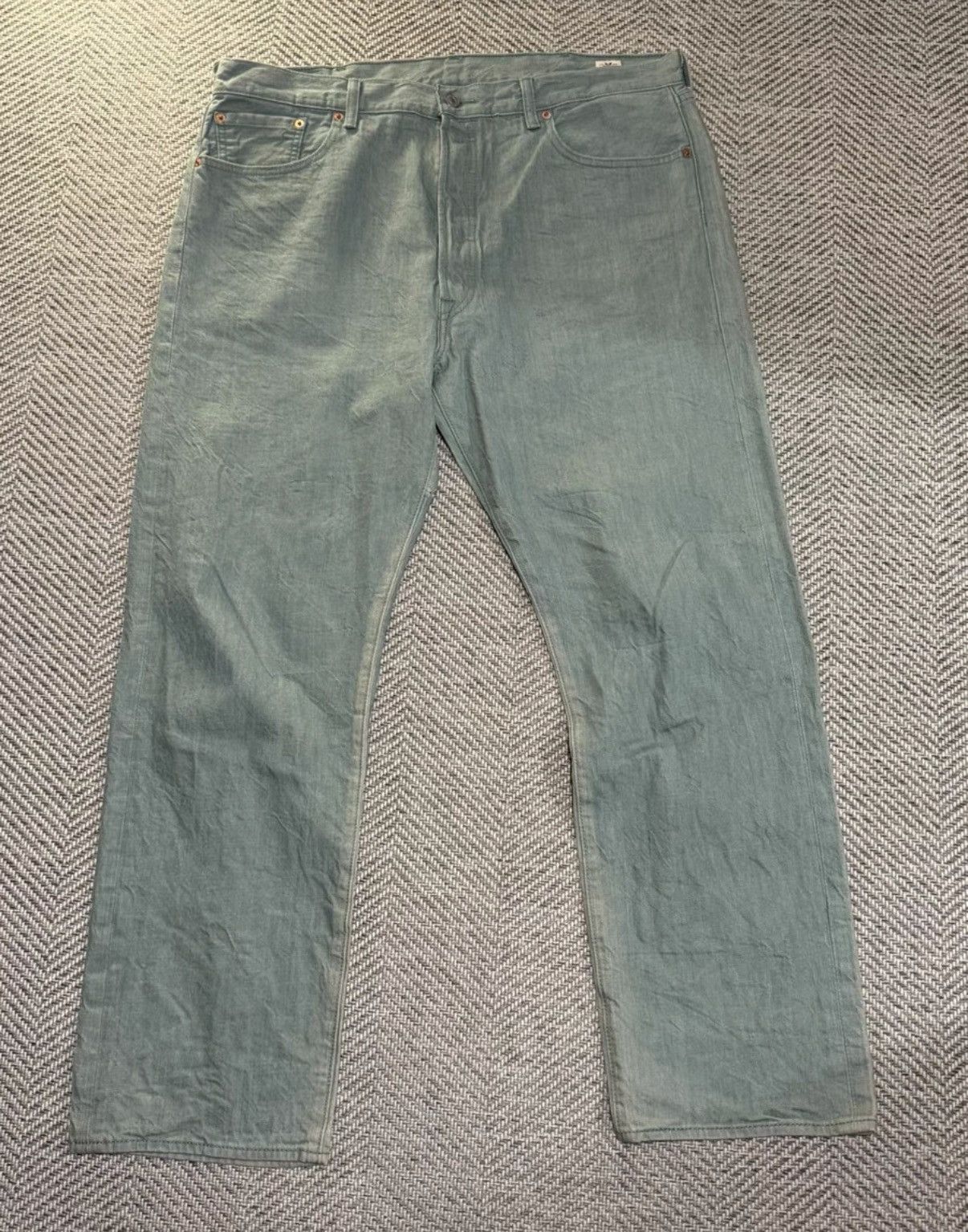 Levi's Levi's 501 Light Wash Blue Jeans, Long Pants K24 Size US 38 / EU 54 - 1 Thumbnail