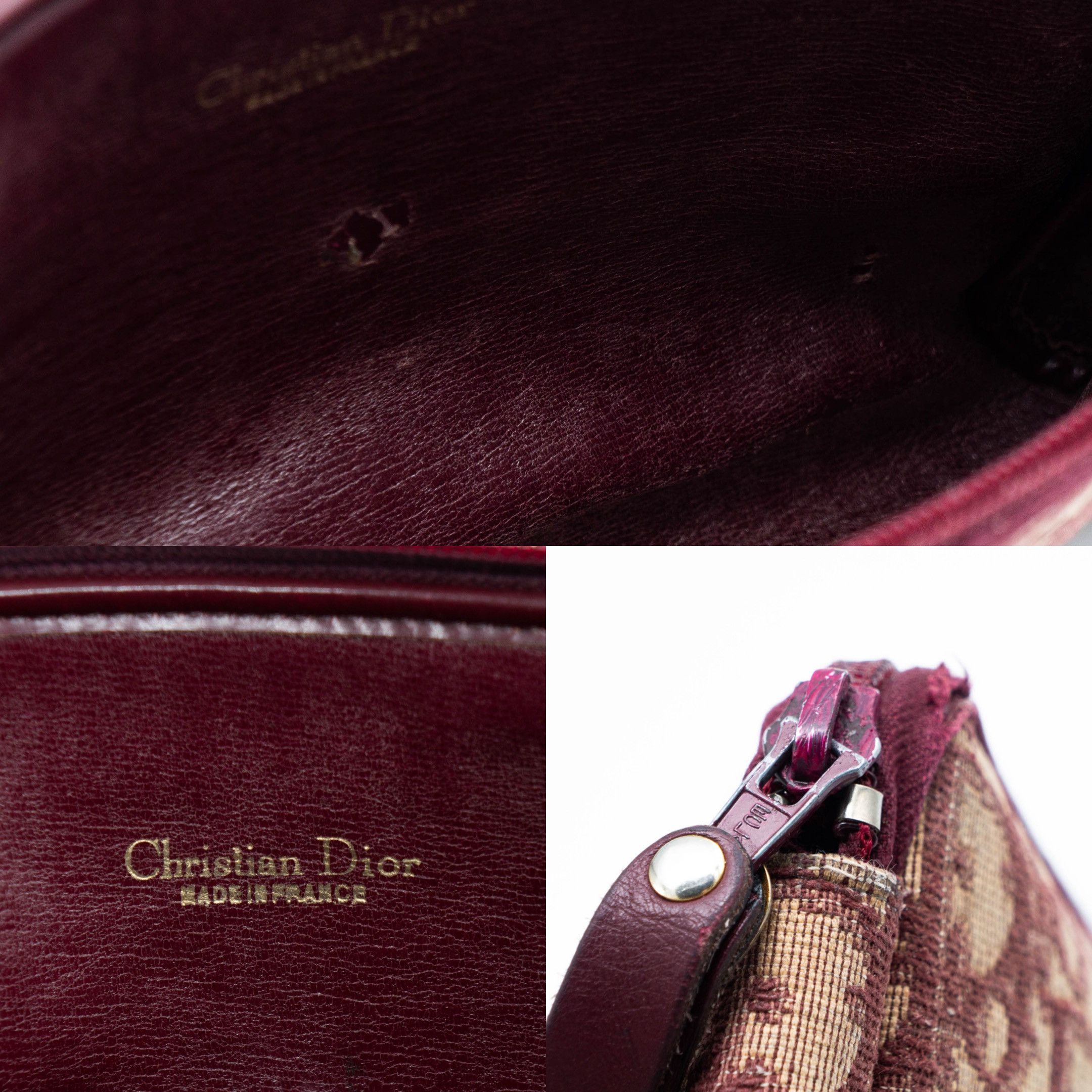 Dior × Vintage Christian DIOR Set 3 in 1 Monogram Clutch Bag Red Vintage Size ONE SIZE - 4 Thumbnail
