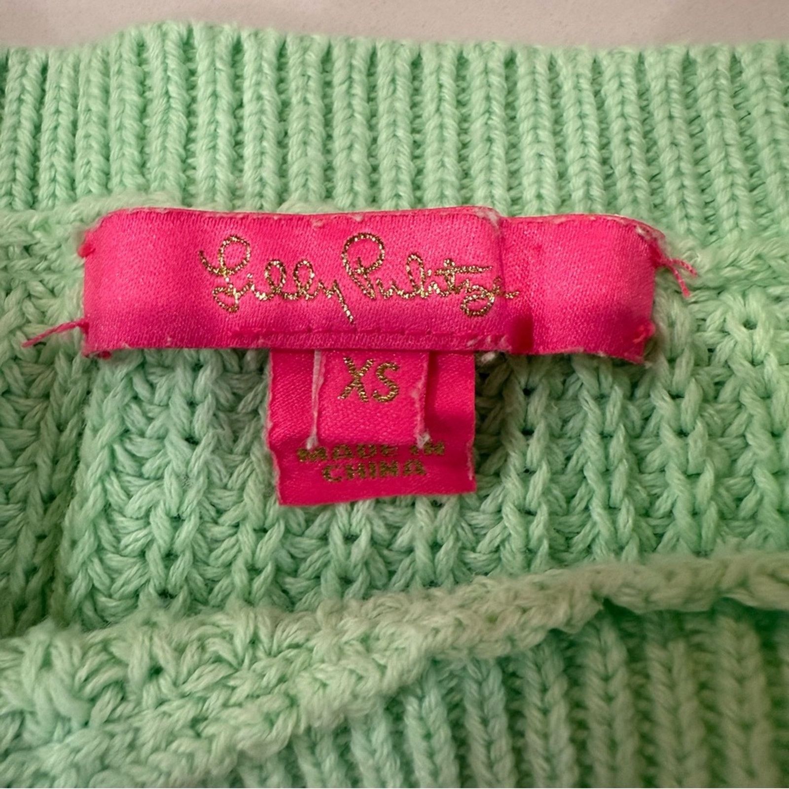 Lilly Pulitzer Lilly Pulitzer Bristow Knit Sweater Womens XS PistachioGreen Size XS / US 0-2 / IT 36-38 - 8 Thumbnail