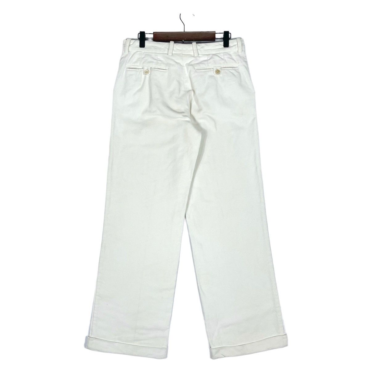 Versace Vintage Versace White Wide Leg Trousers Size 32" / US 10 / IT 46 - 5 Thumbnail