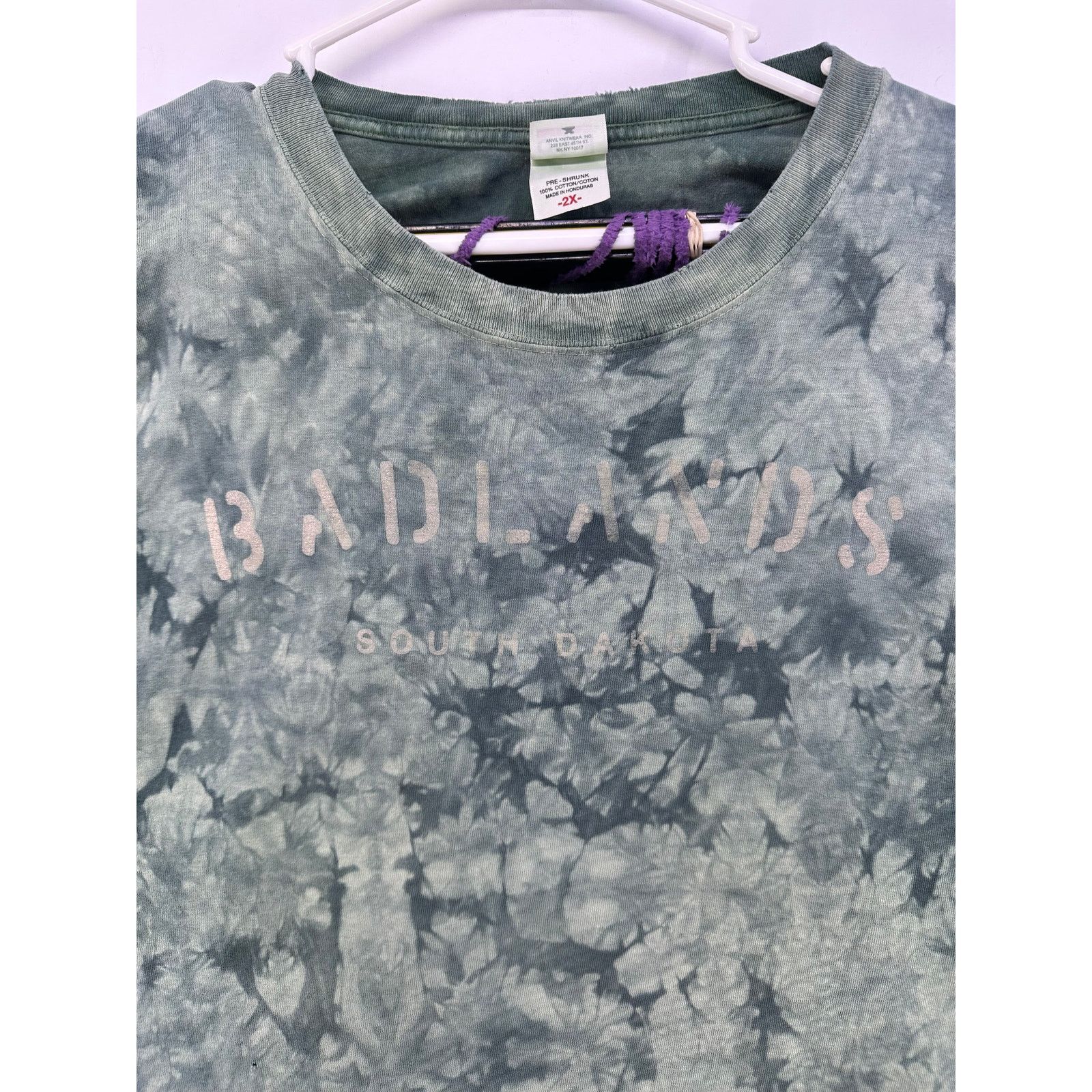 Anvil Anvil Tag Badlands South Dakota Green Tie dye Tshirt Size2XL Size US XXL / EU 58 / 5 - 5 Thumbnail