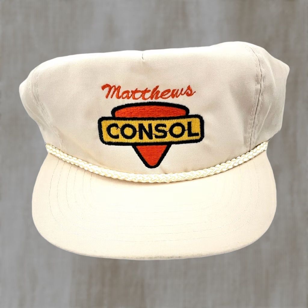 Coal VINTAGE Consol Trucker Hat Cap Coal Mining 80s 90s Rope Matthews Tan One Size Mens Size ONE SIZE - 1 Thumbnail