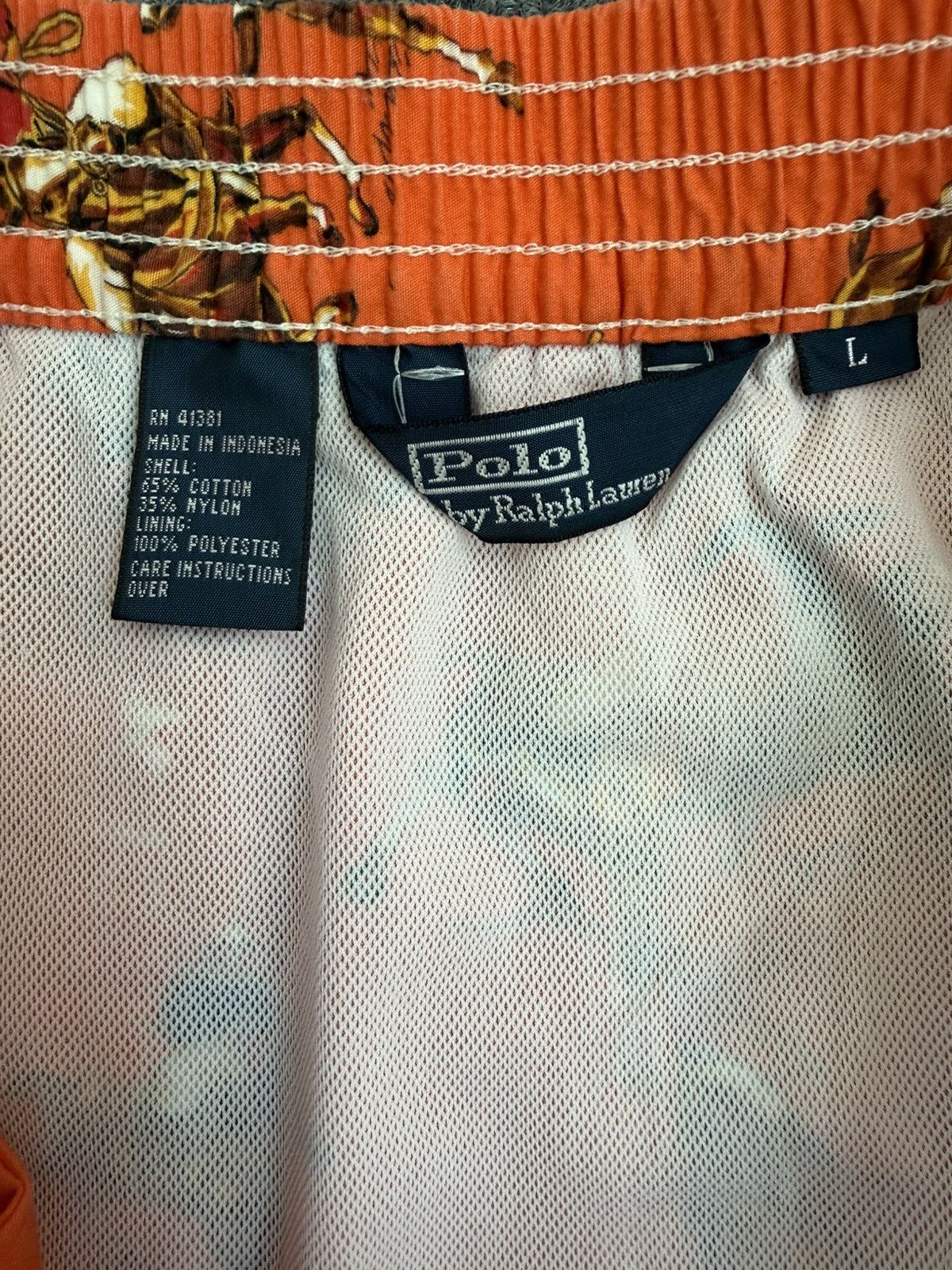 Polo Ralph Lauren Vintage Polo Ralph Lauren AOP Equestrian Swim Trunks L Size US 35 - 4 Thumbnail