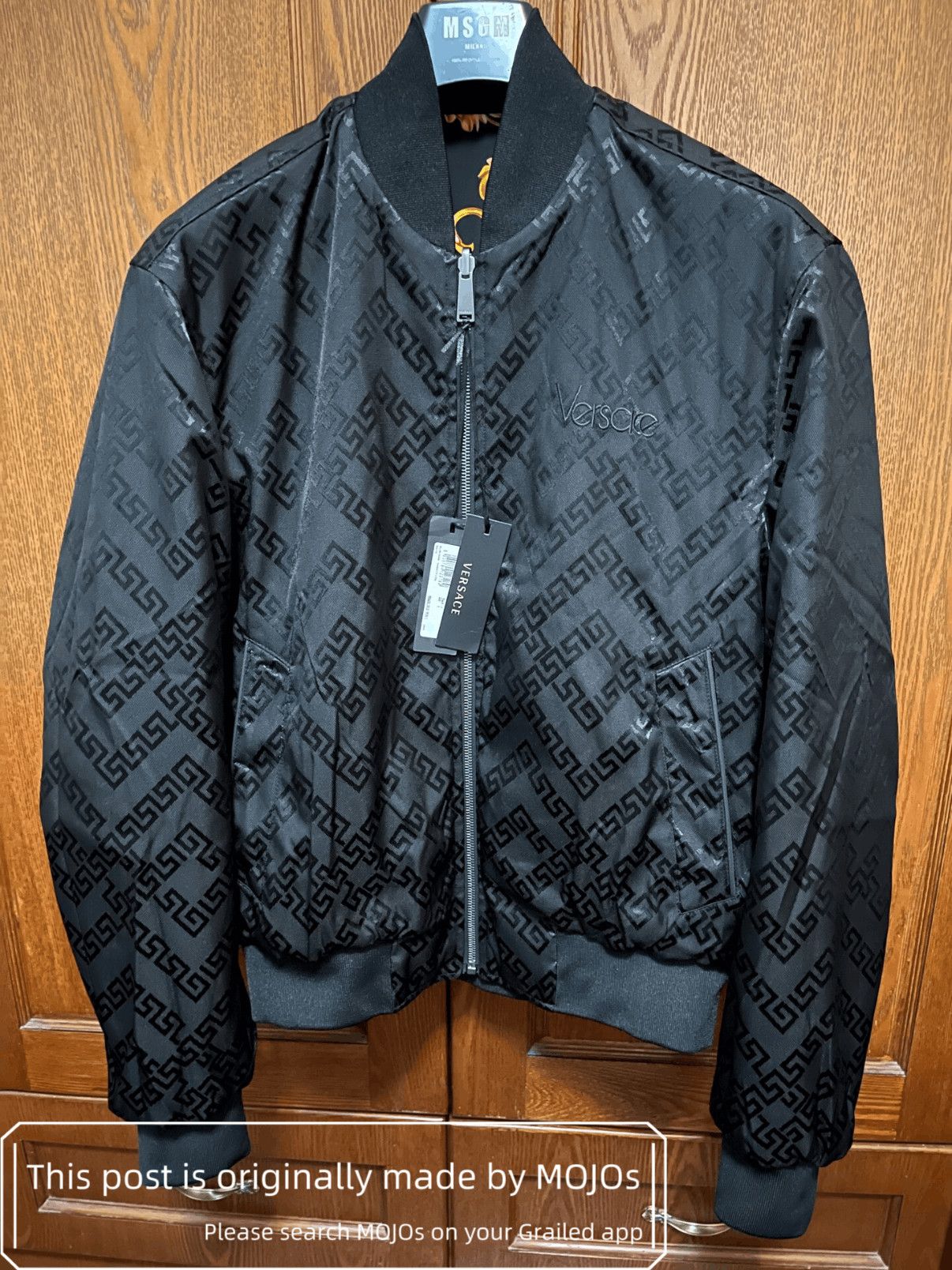 Versace Sz 52 Versace Reversible Pattern Bomber mojos281227 Size US L / EU 52-54 / 3 - 2 Thumbnail