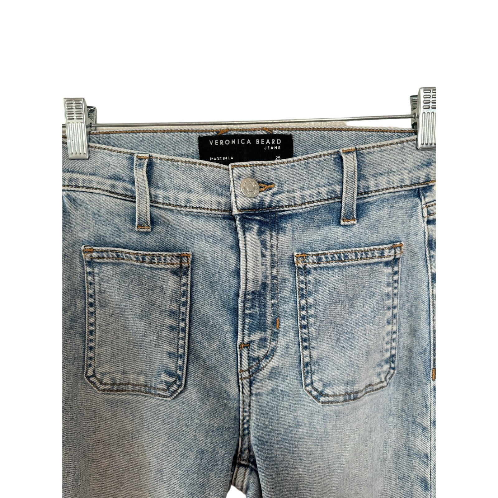 Veronica Beard Veronica Beard Florence High-rise Flared Jeans Acid-Wash Size 25" / US 0 / IT 36 - 6 Thumbnail