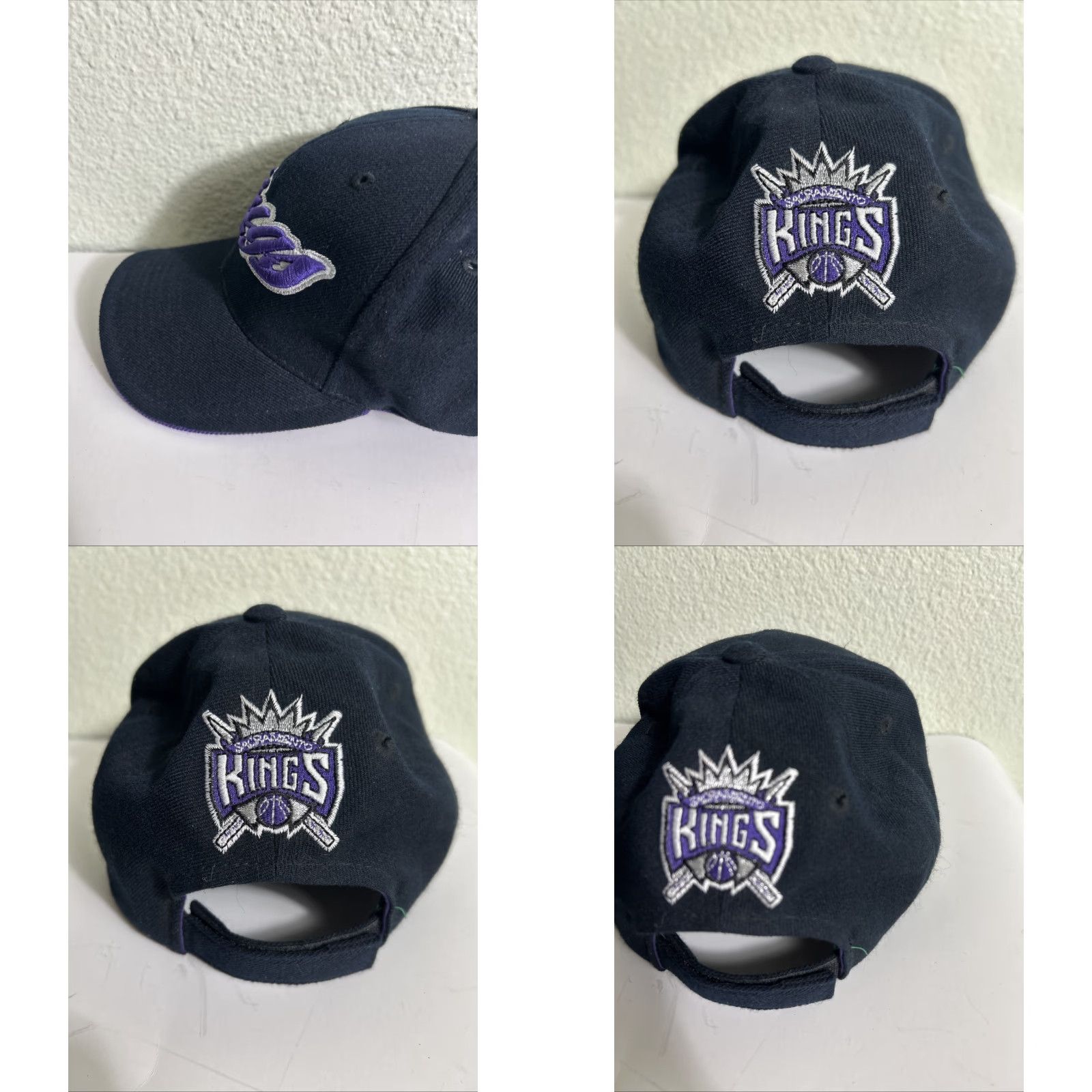American Needle VINTAGE Y2k American Needle Sacramento Kings Hat Black Purple Strapback Hook Loop Men One Size Cap Size ONE SIZE - 8 Thumbnail