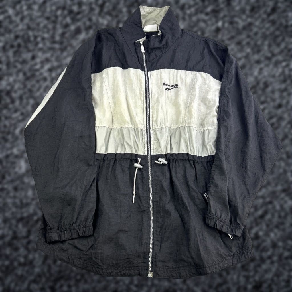 Reebok VINTAGE Reebok Jacket Womens XL Black Full Zip Windbreaker High Neck Outdoor Logo Casual Size XL / US 12-14 / IT 48-50 - 1 Thumbnail