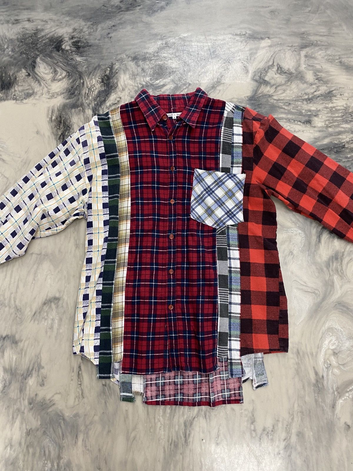 Needles Needles 7 cuts rebuild button up shirt small authentic Size US S / EU 44-46 / 1 - 4 Thumbnail