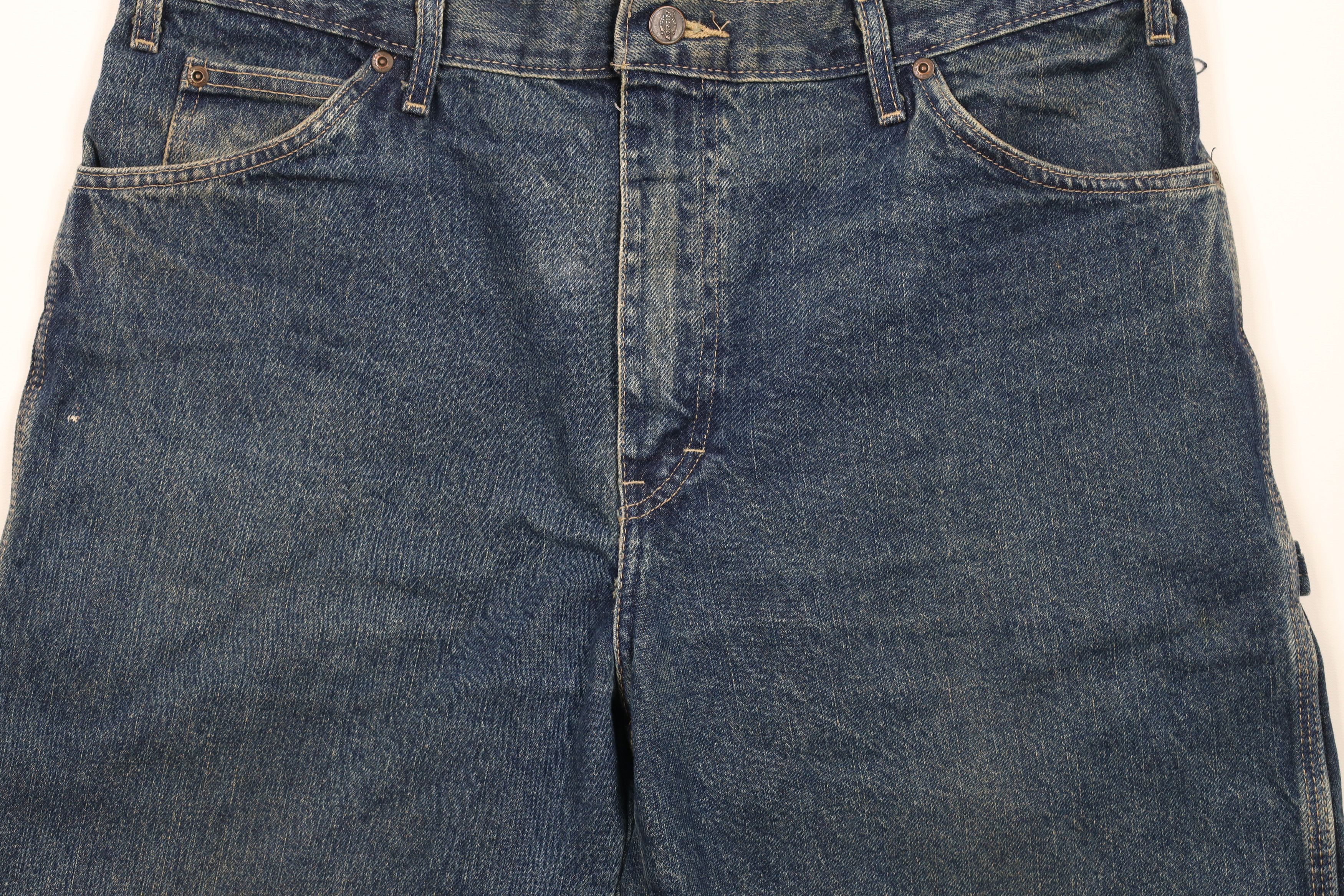 Dickies × Vintage Vintage Dickies Out Baggy Denim Carpenter Shorts Jorts Size US 34 / EU 50 - 3 Thumbnail