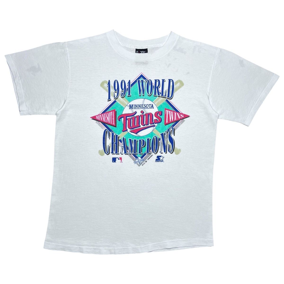 MLB Vtg 1991 MLB Minnesota Twins World Champions Starter T-Shirt Size US L / EU 52-54 / 3 - 1 Thumbnail