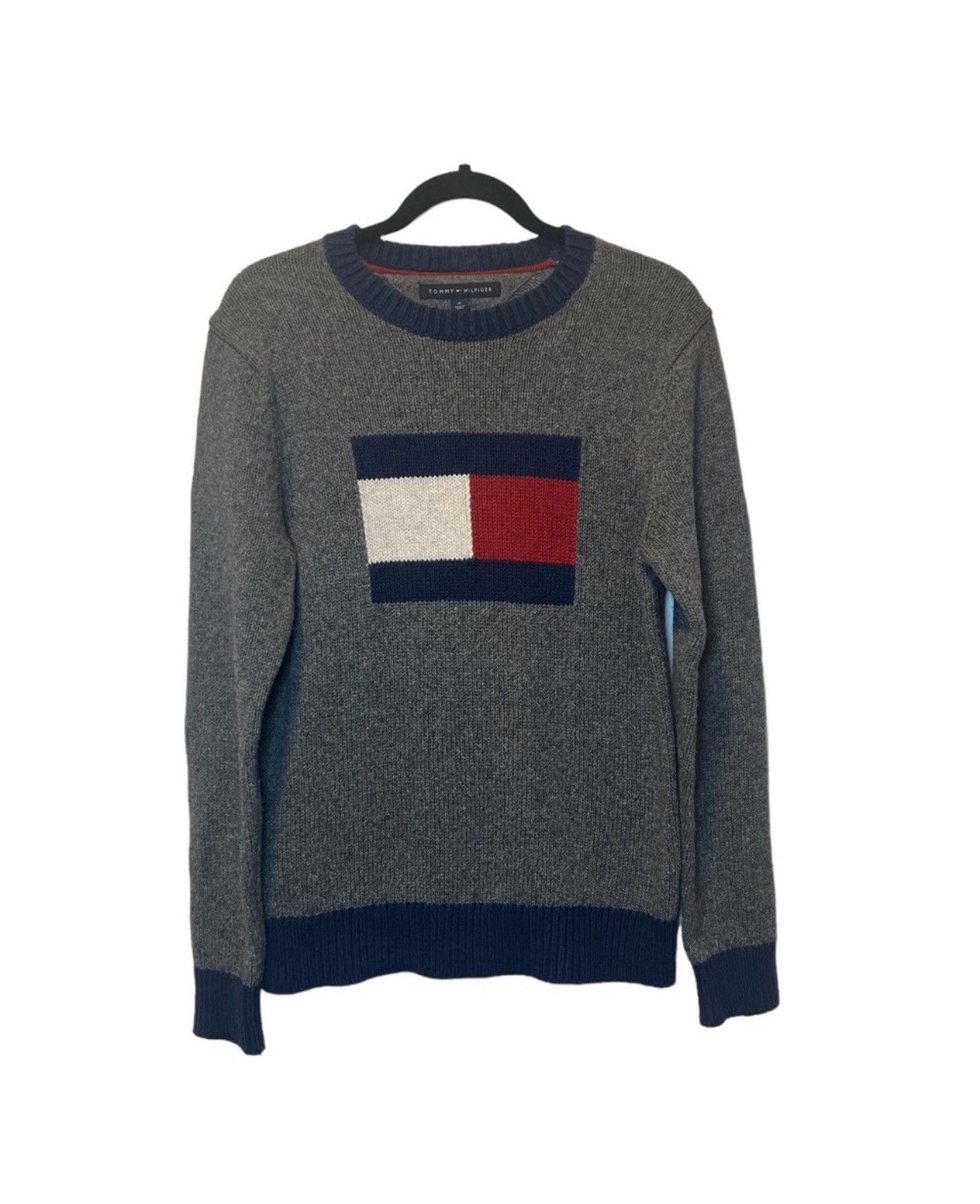 Tommy Hilfiger Tommy Hilfiger Men Y2K Style Big Logo Flag Luxury Sweater Size US M / EU 48-50 / 2 - 1 Thumbnail