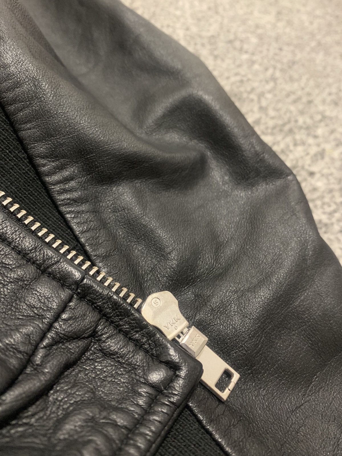 Japanese Brand Sheep Leather Zip Boxy Cafe Racer Jacket Size US M / EU 48-50 / 2 - 5 Thumbnail