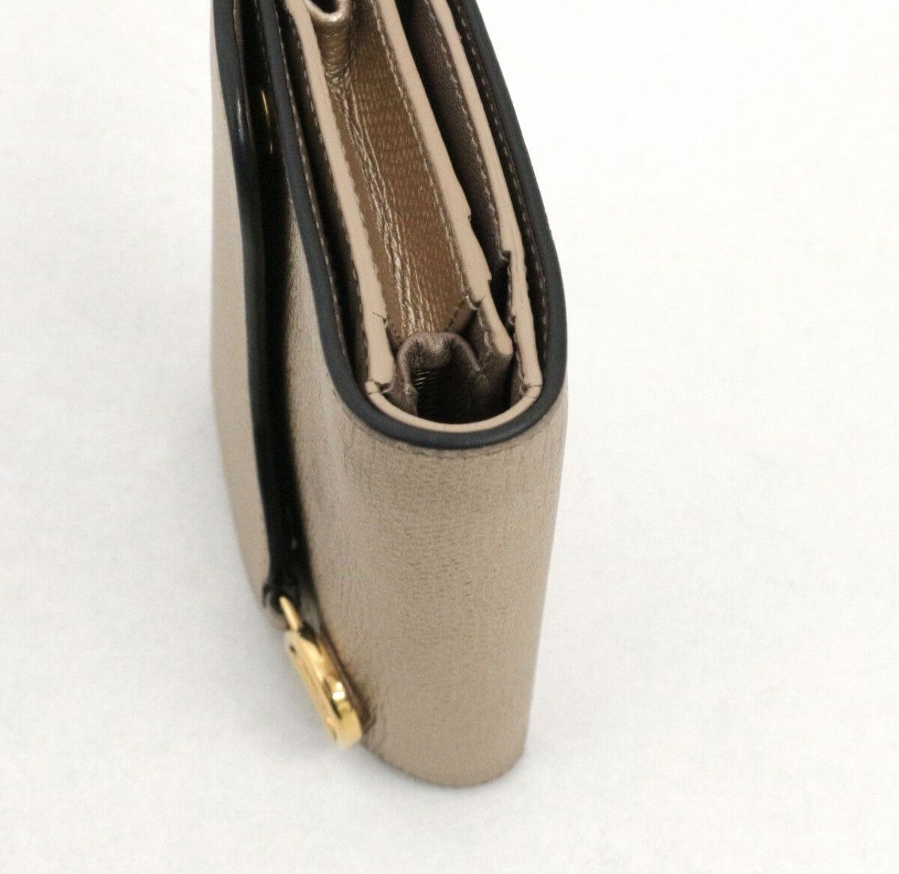 Dior Christian Dior Metallic Gold Grained Calfskin Saddle Lotus W Size ONE SIZE - 4 Thumbnail