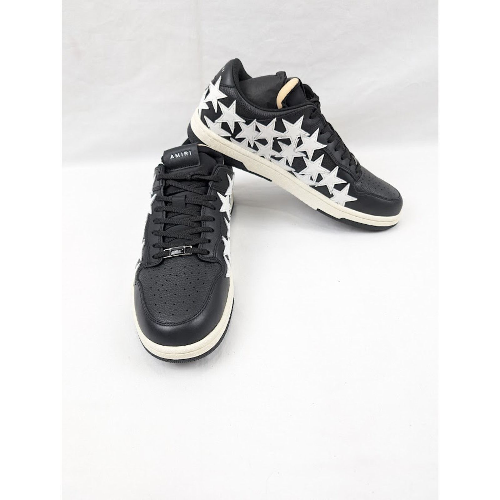 Amiri o1rshd1 Stars Low-Top Sneakers in Black/White Size US 13 / EU 46 - 15 Thumbnail