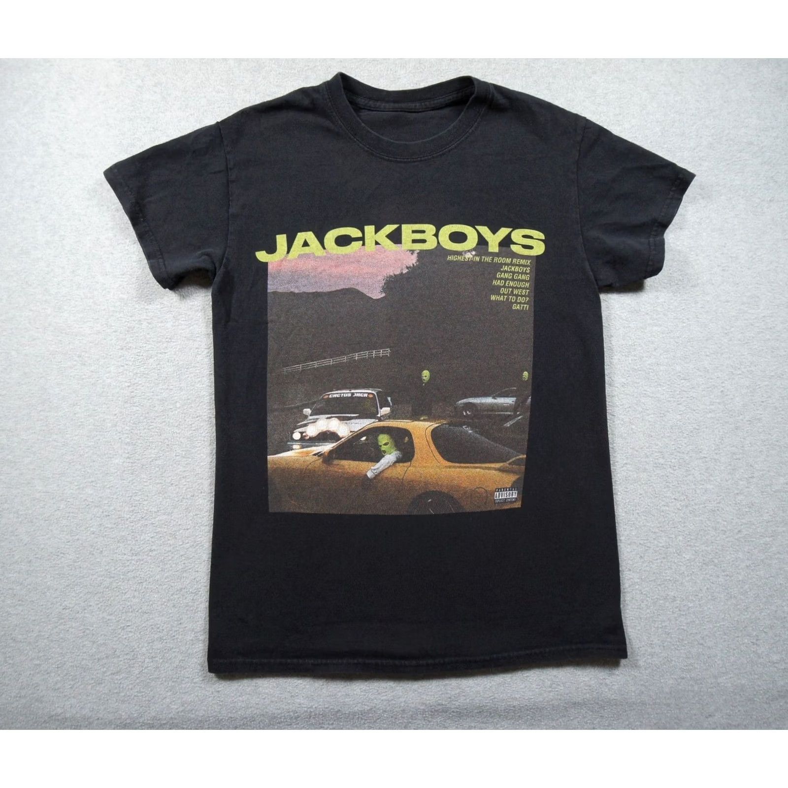 Travis Scott Travis Scott Jackboys Shirt Mens Small Black Hip Hop Short Sleeve Tee Size US S / EU 44-46 / 1 - 2 Thumbnail