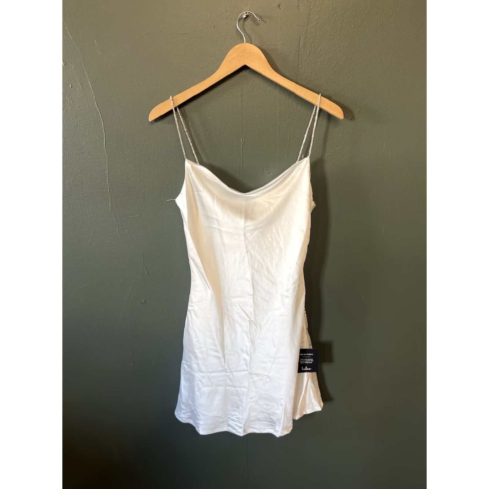 Lulus Lulus Womens White Sleeveless Satin Slip Dress NWT Size Small Size 28" / US 6 / IT 42 - 2 Thumbnail