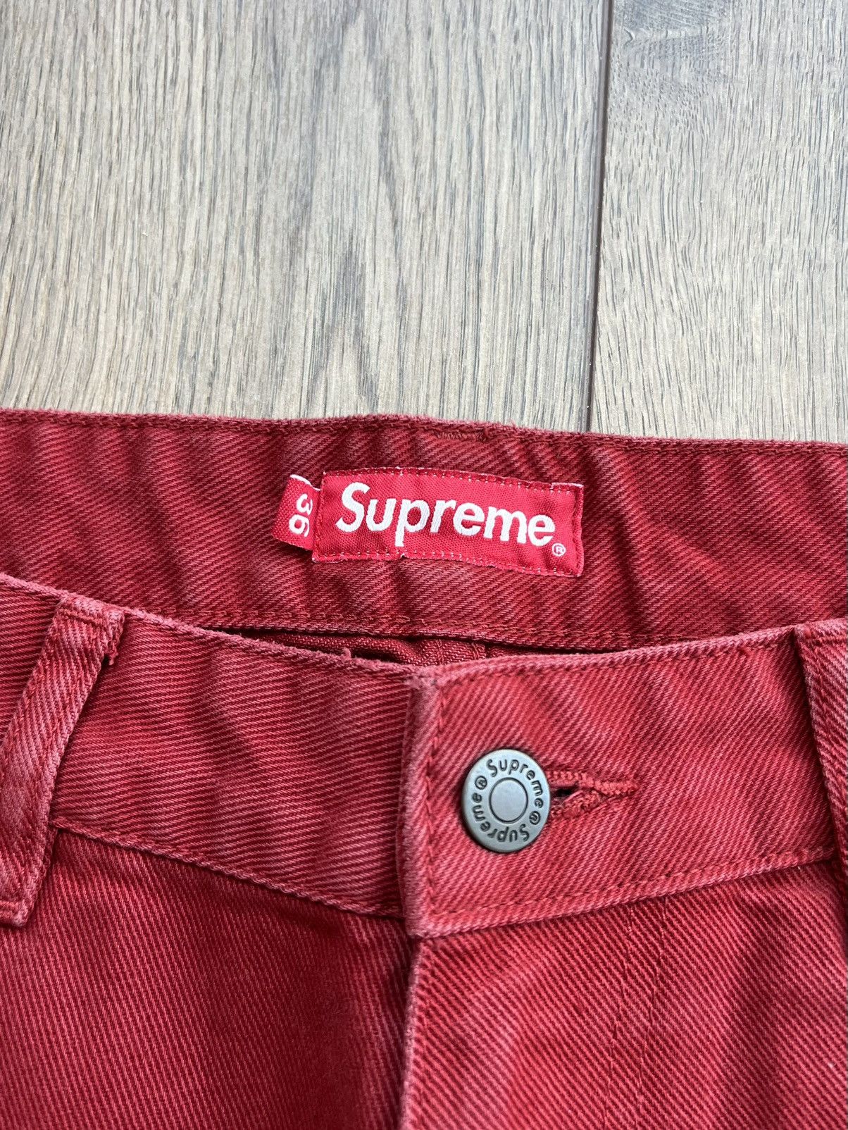 Supreme Supreme 2-Tone Paneled Denim Jeans “Red” 36 Size US 36 / EU 52 - 4 Thumbnail