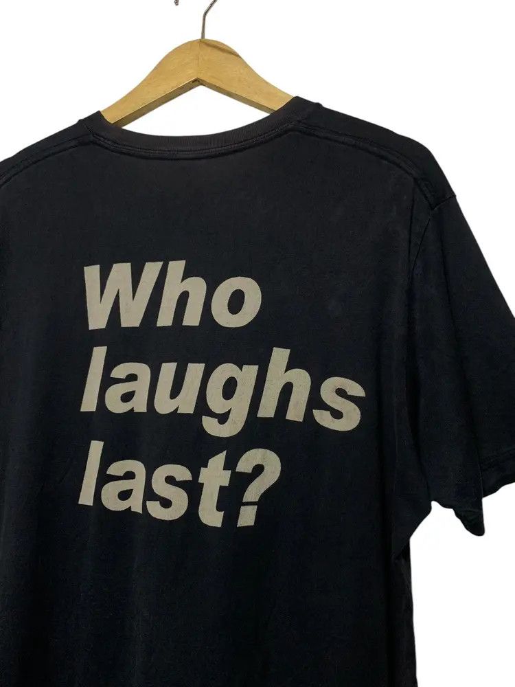 Band Tees Vintage Barbara Kruger skeleton WHO LAUGH LAST? T shirt Size US L / EU 52-54 / 3 - 8 Thumbnail