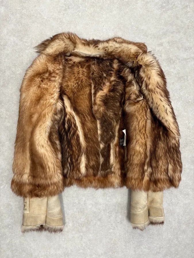 Roberto Cavalli 2000s Roberto Cavalli Ornament Fur Sherling Beige Jacket Size US S / EU 44-46 / 1 - 7 Thumbnail