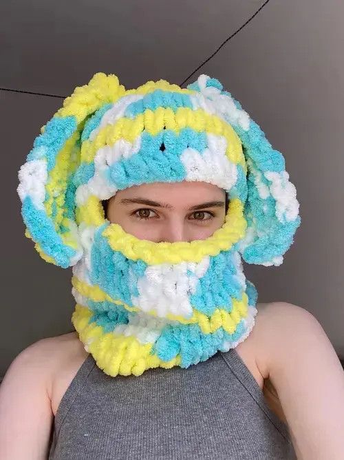 Handmade Handmade Knitted Balaclava Ski Mask Bunny Rabbit Style Size ONE SIZE - 2 Thumbnail