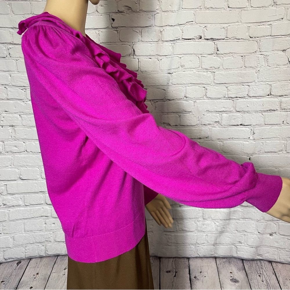 Ralph Lauren NWT New $125 Ralph Lauren Pink Ruffle-Trim Jersey Sweater S Size S / US 4 / IT 40 - 4 Thumbnail