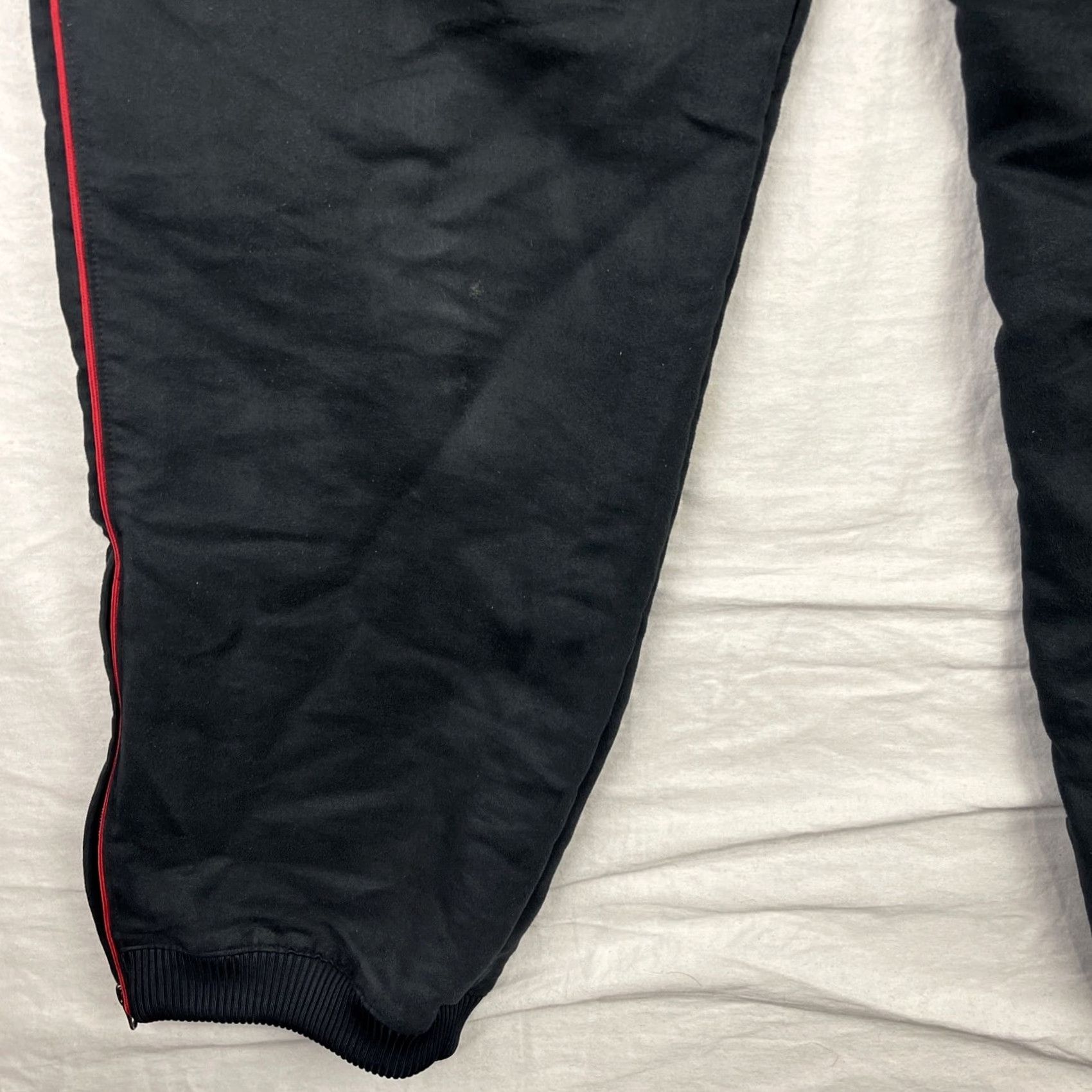 Jordan Brand VINTAGE Jordan Track Pants Mens M Black Red Last Shot Ferrari Baggy Size US 29 - 6 Thumbnail